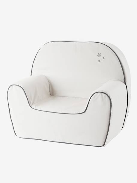 Kinderzimmer Sessel, personalisierbar - hellgrau meliert+pfirsich - 2