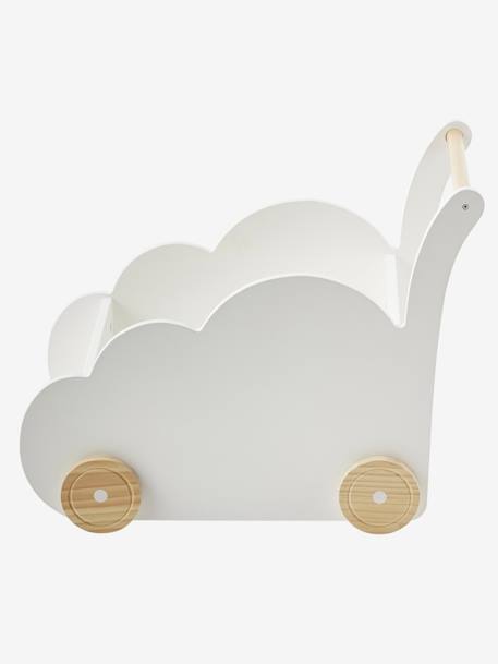 Kinderzimmer Fahrbare Spielzeugkiste „Wolke“ - grau+grün+rosa+weiß - 13