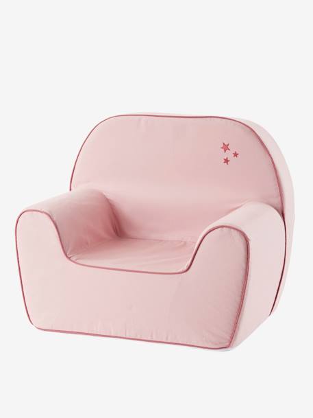 Kinderzimmer Sessel, personalisierbar - hellgrau meliert+pfirsich - 8