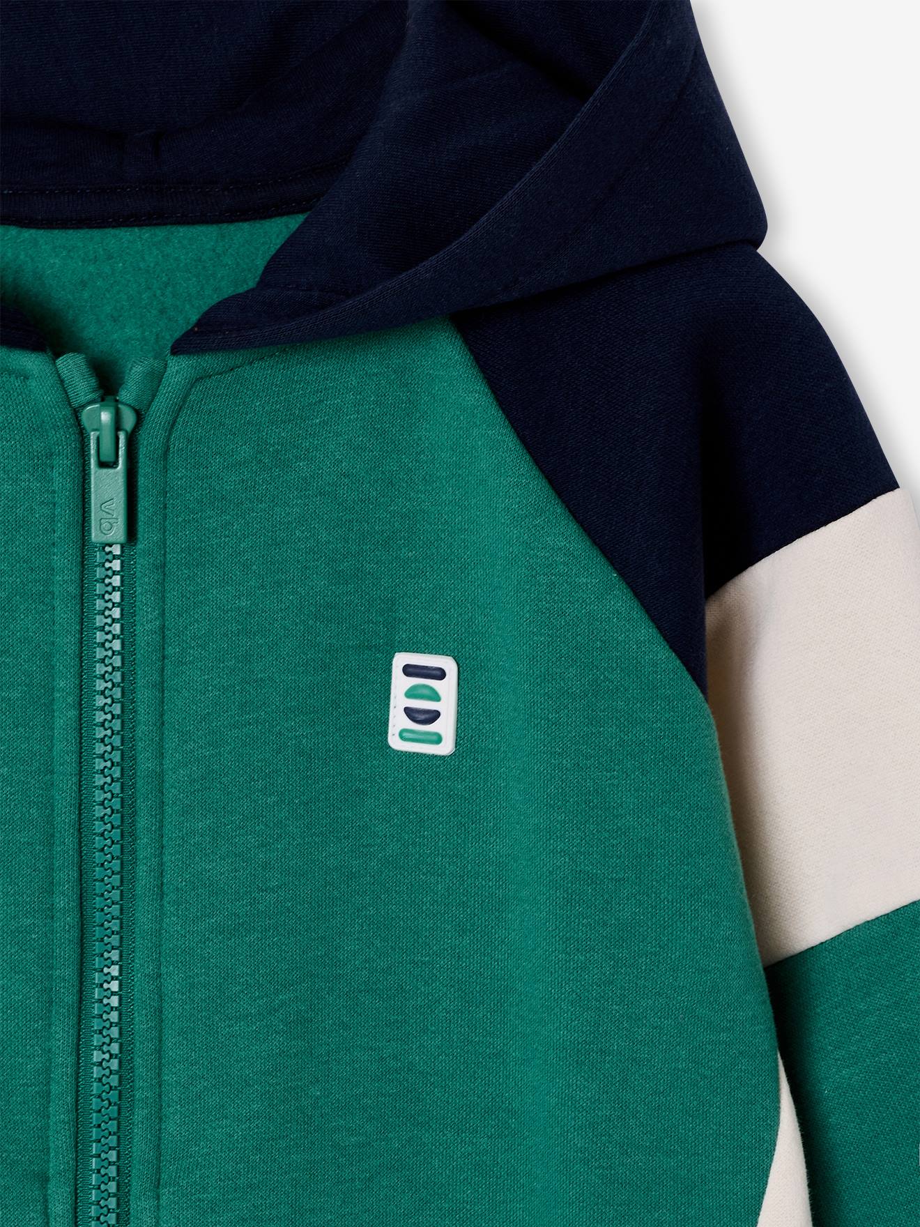 Thumbnail - Kapuzensweatjacke Jungen im Colorblock-Look