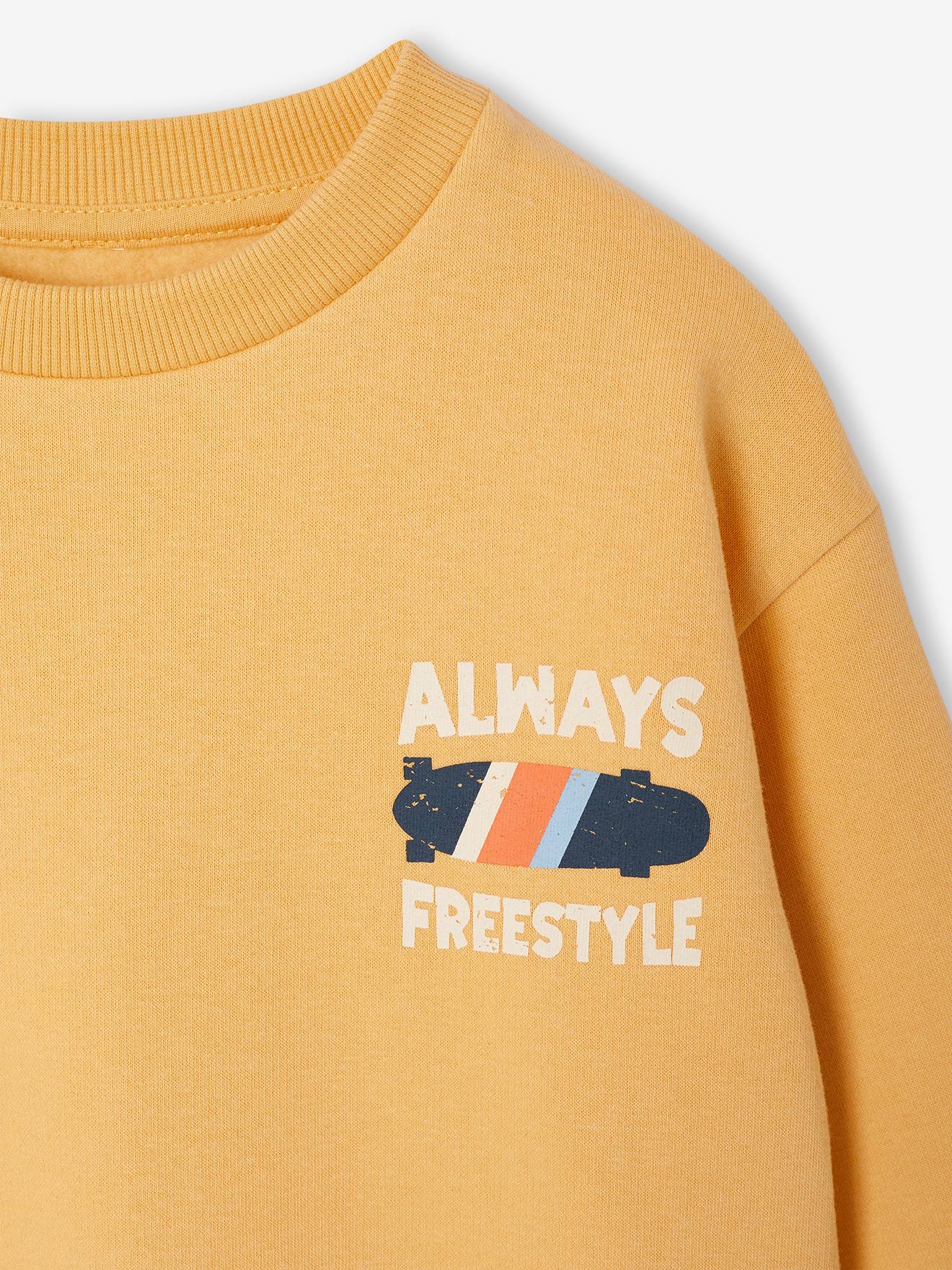 Thumbnail - Rundhals-Sweatshirt Jungen mit Recycling-Polyester pastell