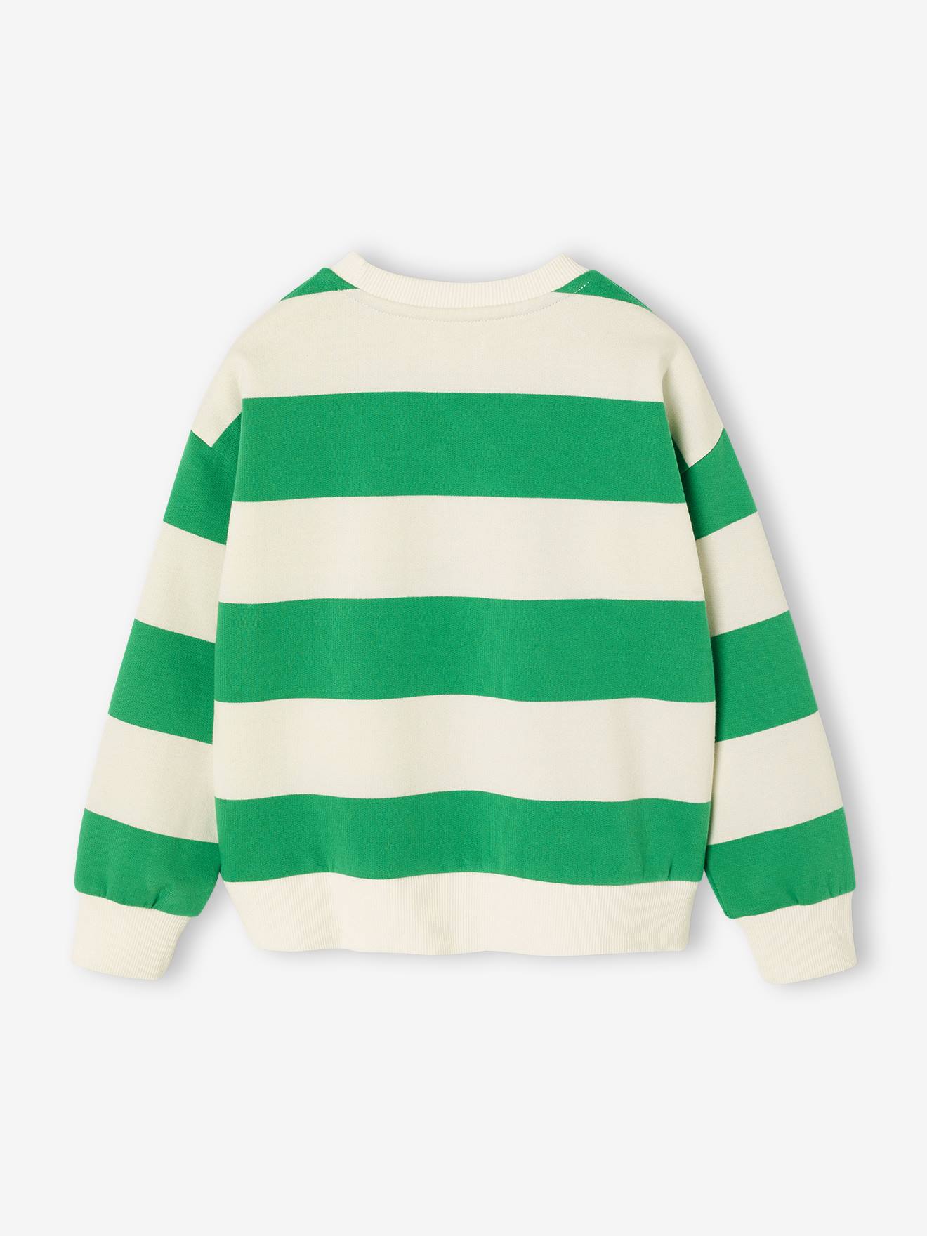 Thumbnail - Sweatshirt mit Streifen und Print Jungen