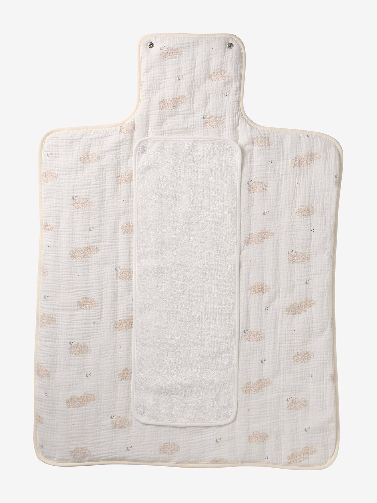 Vertbaudet Baby Reise-Wickelunterlage Weiß Einheitsgröße