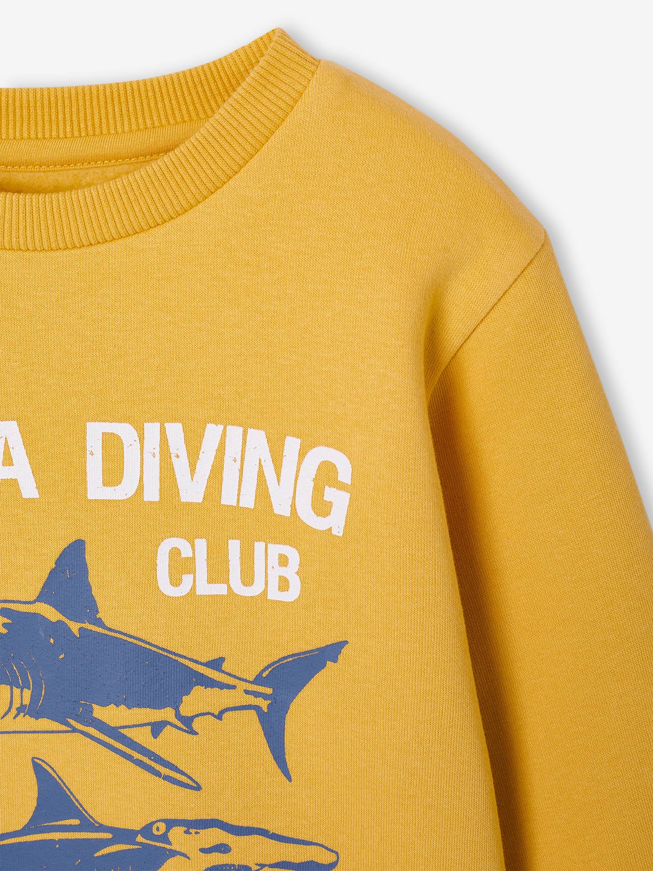 Thumbnail - Sweatshirt Jungen mit Print BASIC ocker