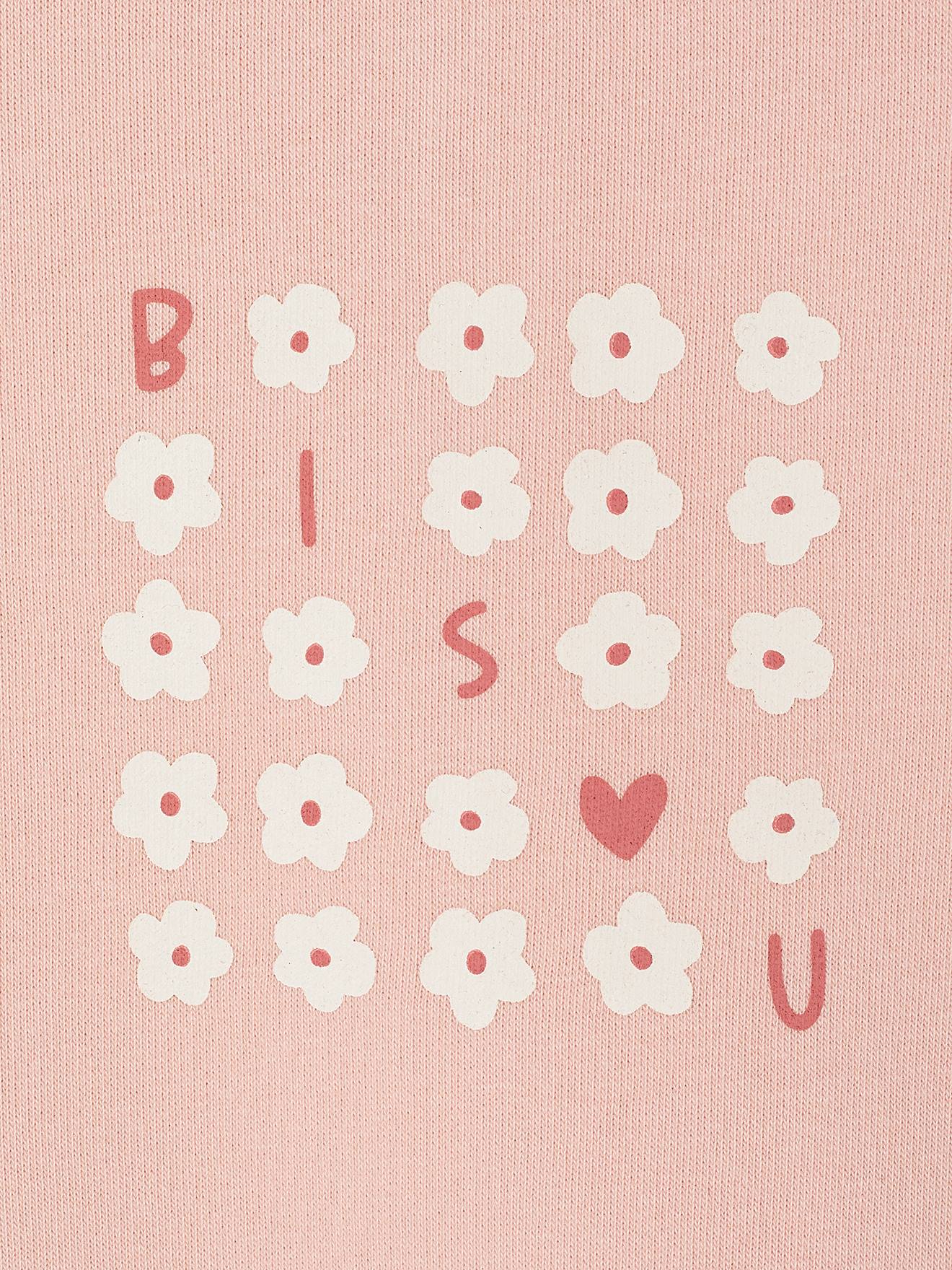 Thumbnail - Baby Sweatshirt BASIC mit Message-Print & Recycling-Polyester pudrig