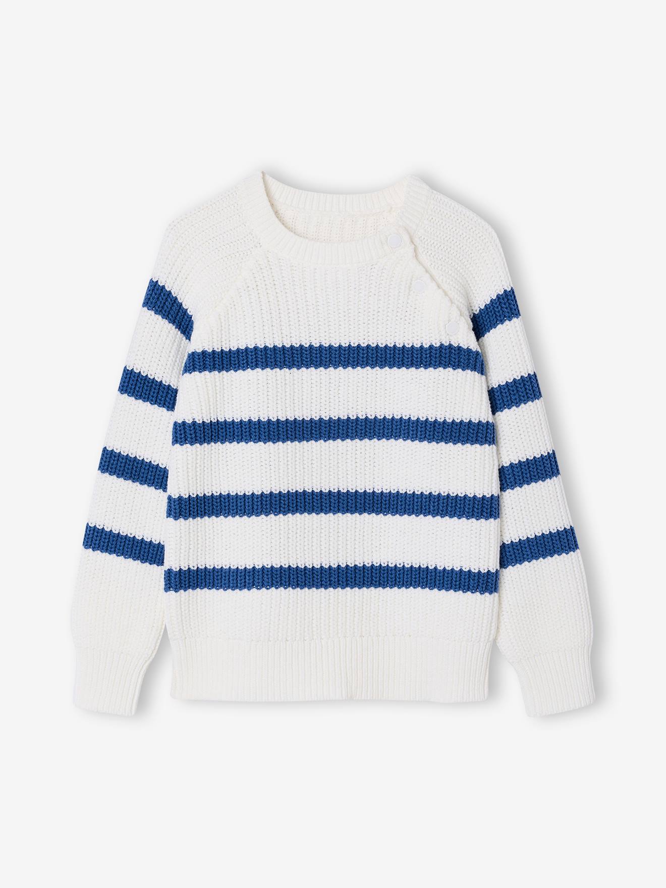 Jungen Strickpullover mit Streifen mittel