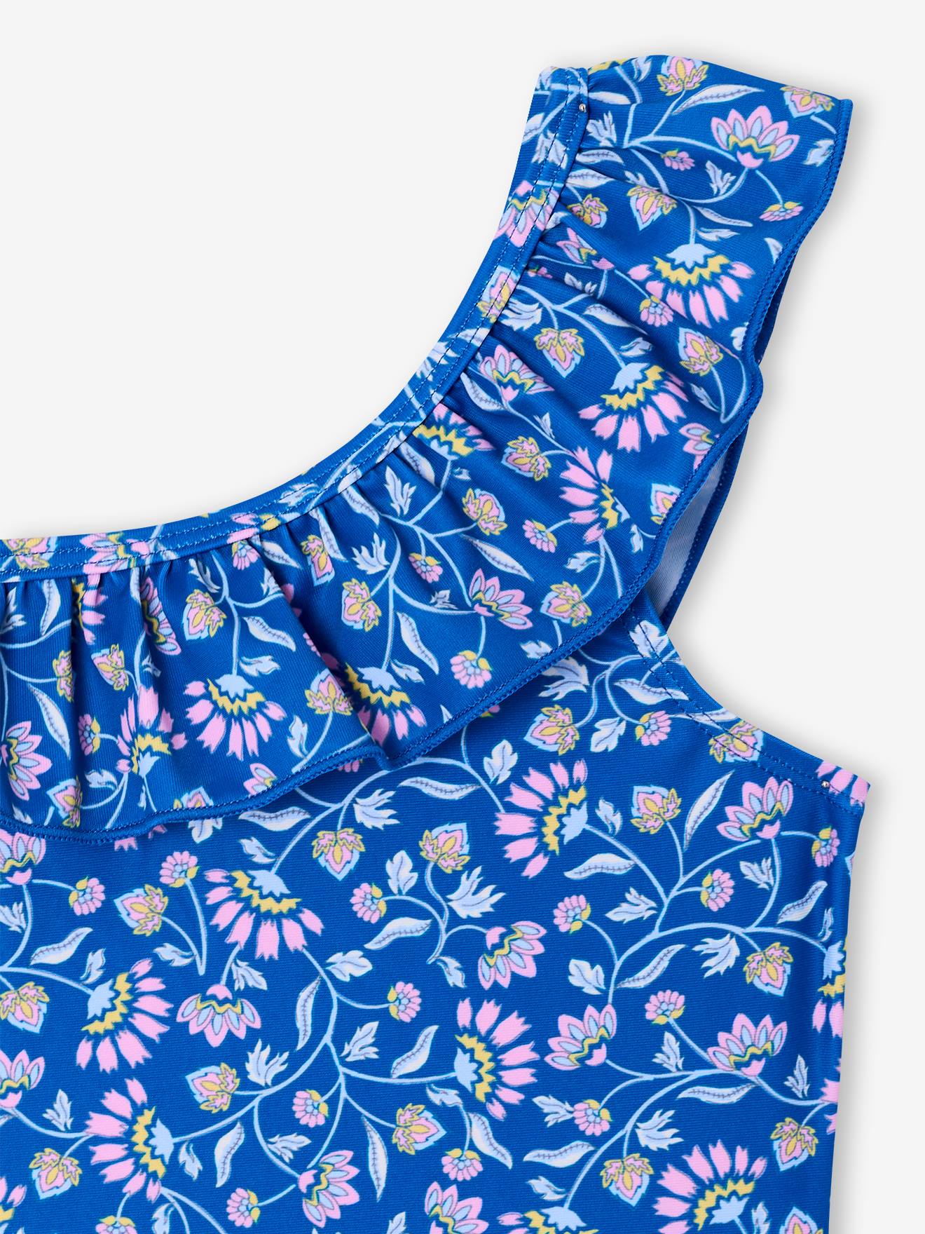 Thumbnail - Badeanzug mit Volant und Blumenmuster Mädchen