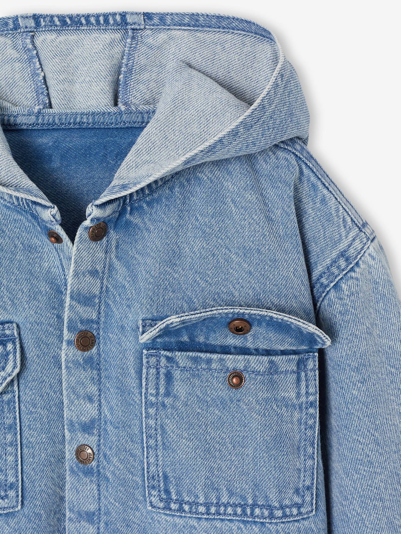 Thumbnail - Jeanshemd Jungen mit Kapuze