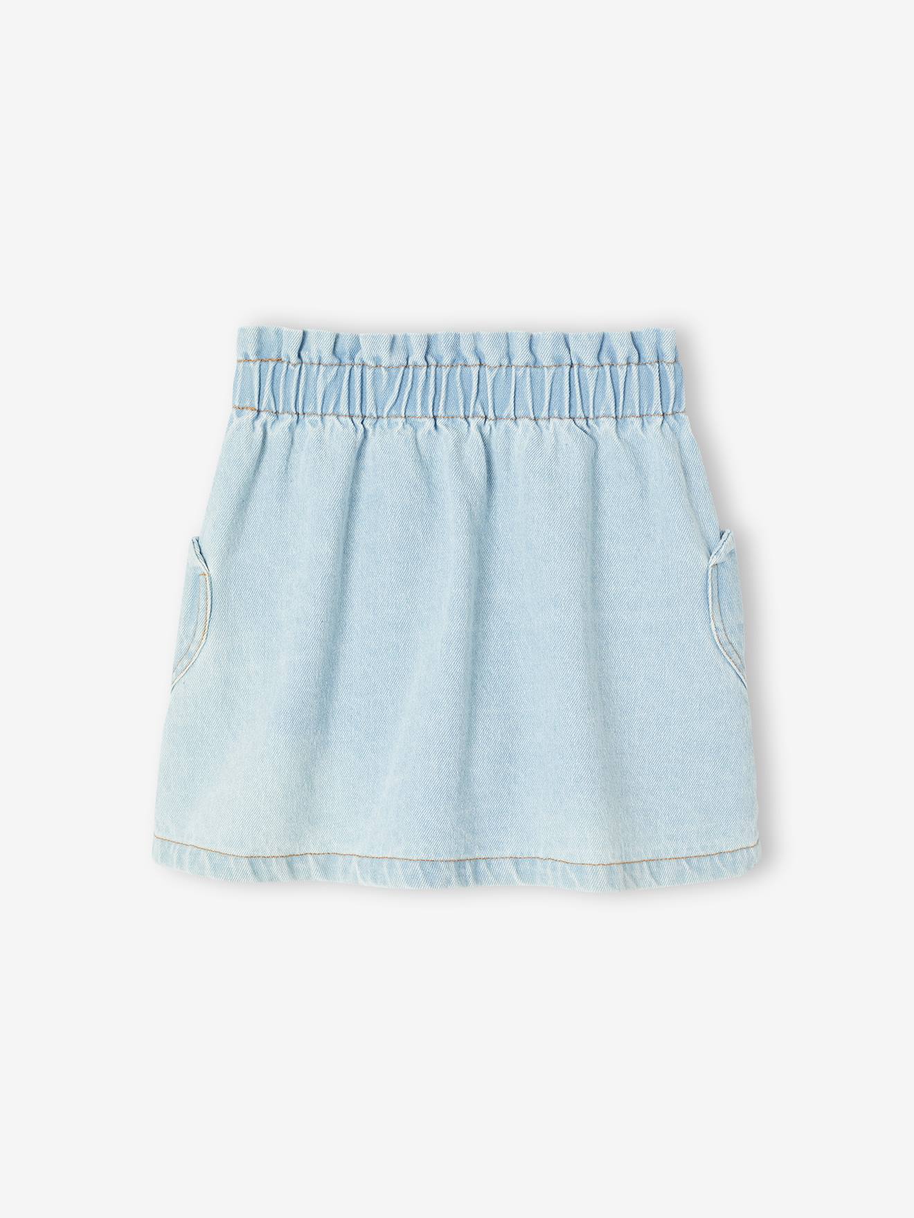 Thumbnail - Mädchen Jeansrock mit Herztasche gebleicht