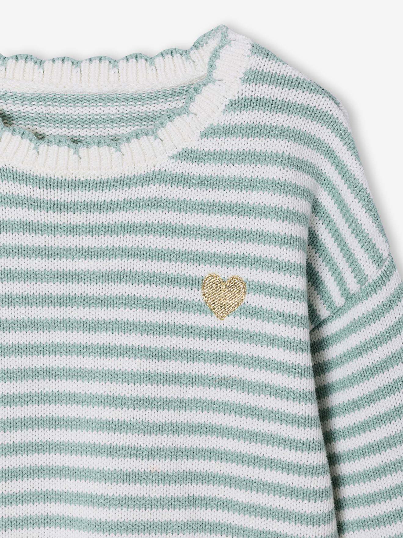 Thumbnail - Mädchen Strickpullover mit Streifen