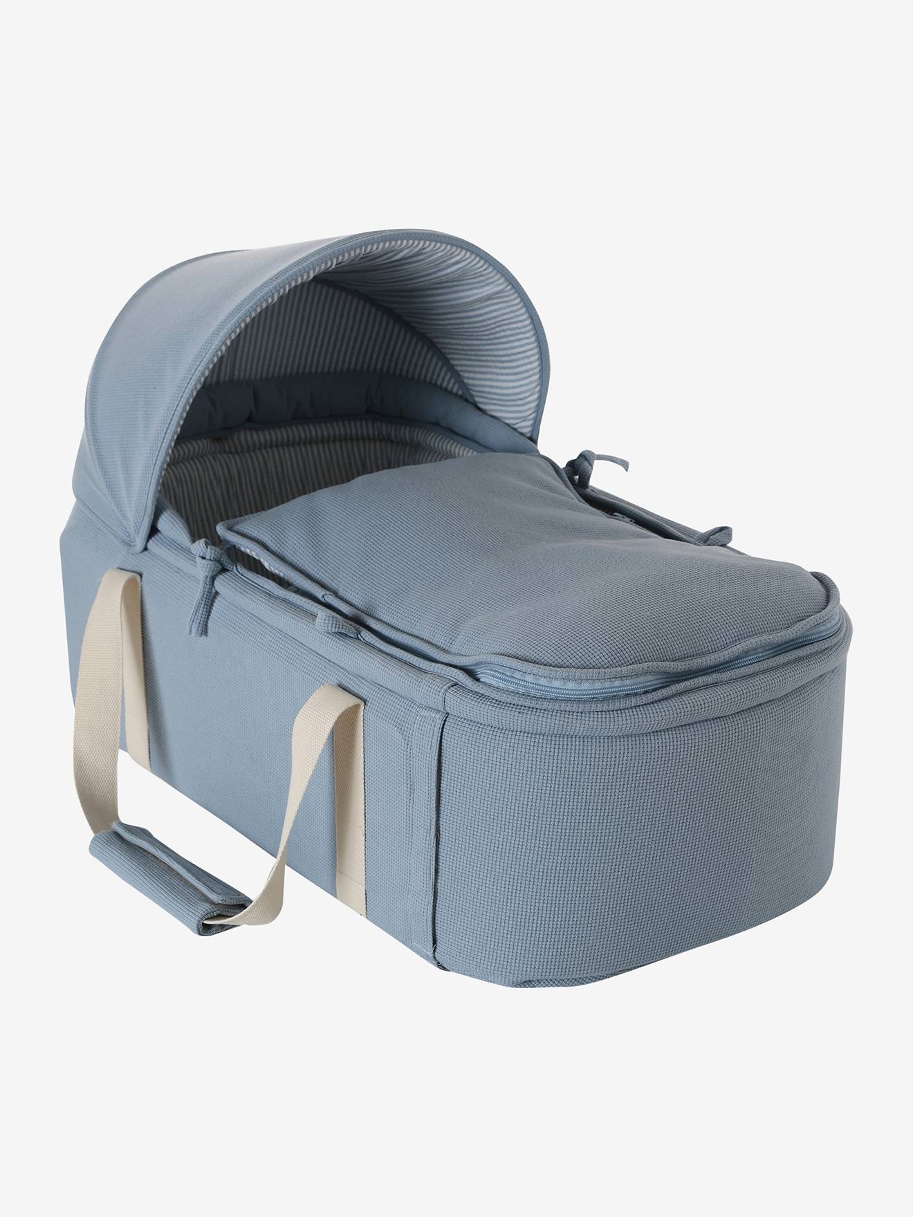 Vertbaudet Soft-Tragetasche Baby Mit Musselin Graublau Einheitsgröße