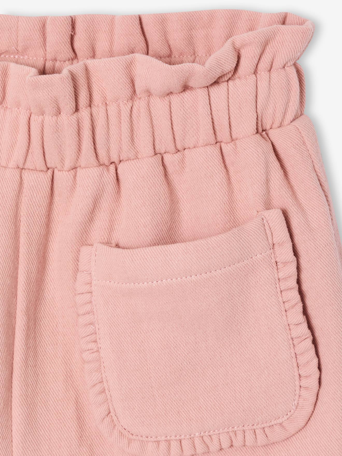 Thumbnail - Paperbag-Shorts aus Twill Mädchen pudrig