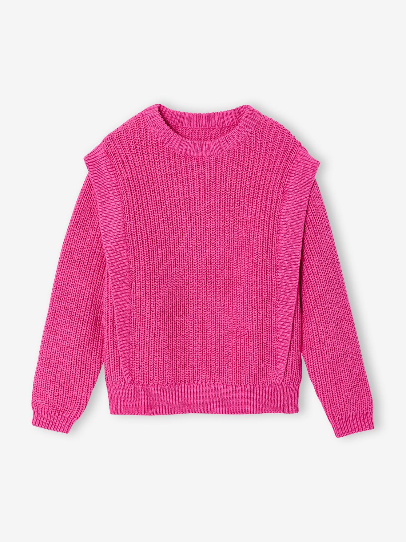 Pullover mit Volants Mädchen pfingstrose Gr. 140 von vertbaudet