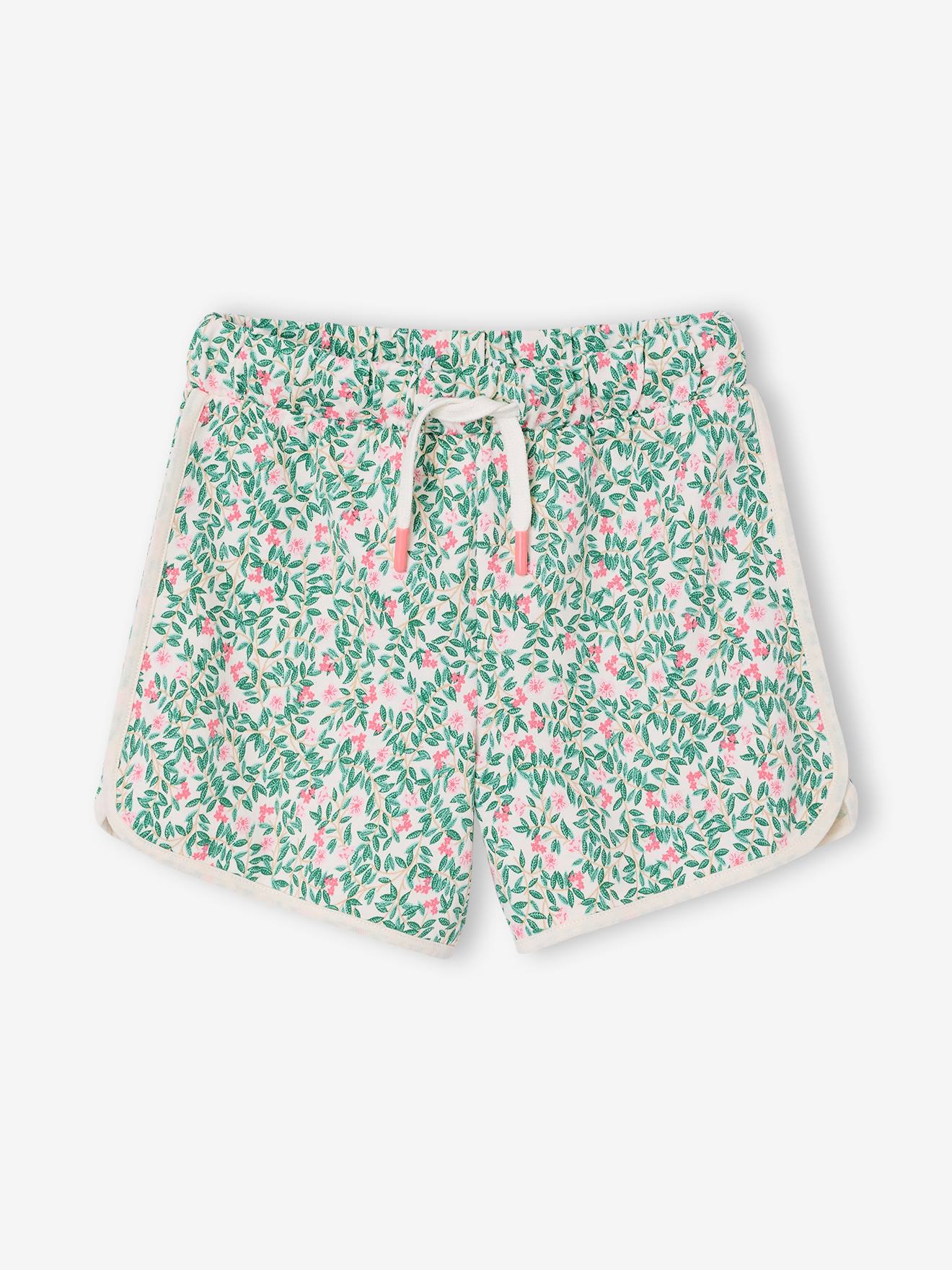 Mädchen Sweatshorts mit Recycling-Polyester vanille Gr. 128 von vertbaudet