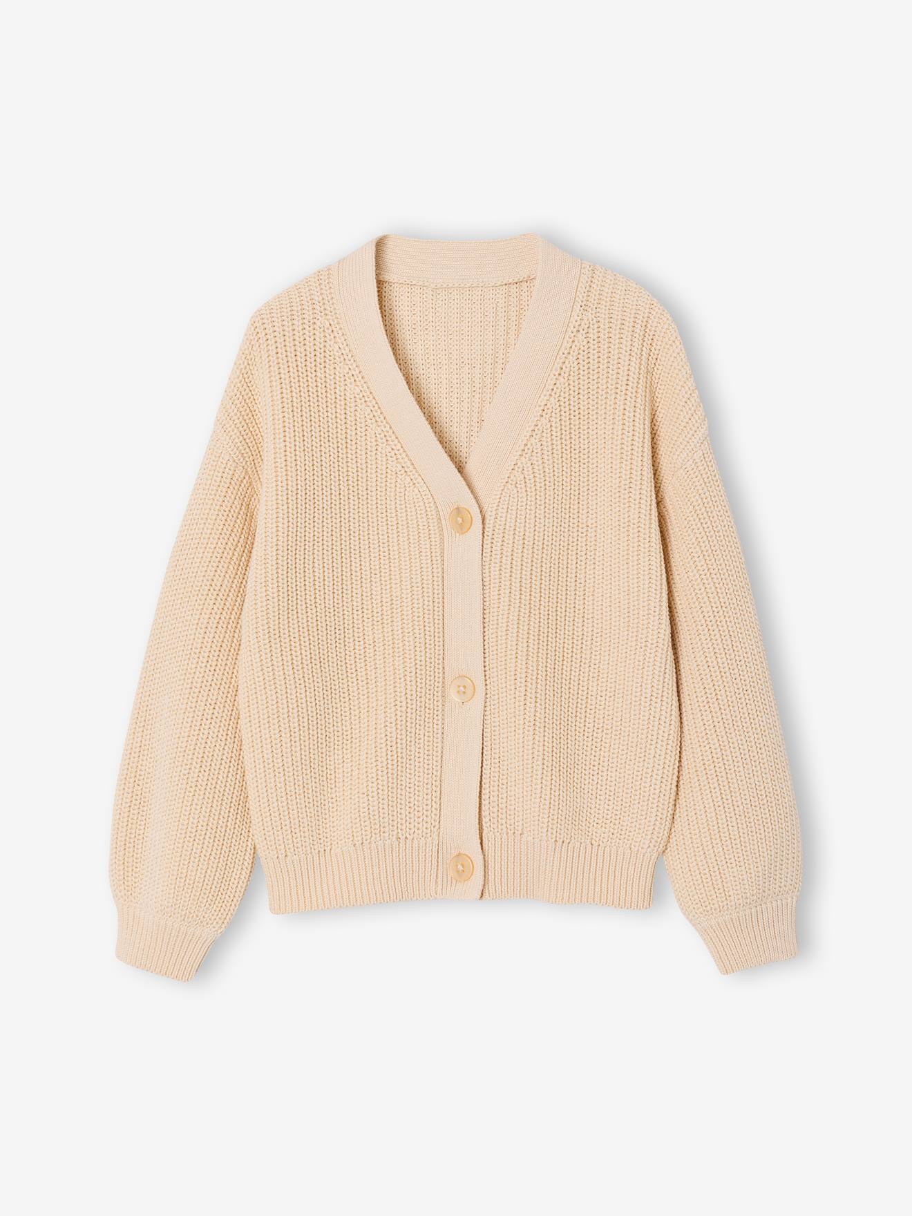 Vertbaudet Mädchen Strickjacke Vanille 146/152