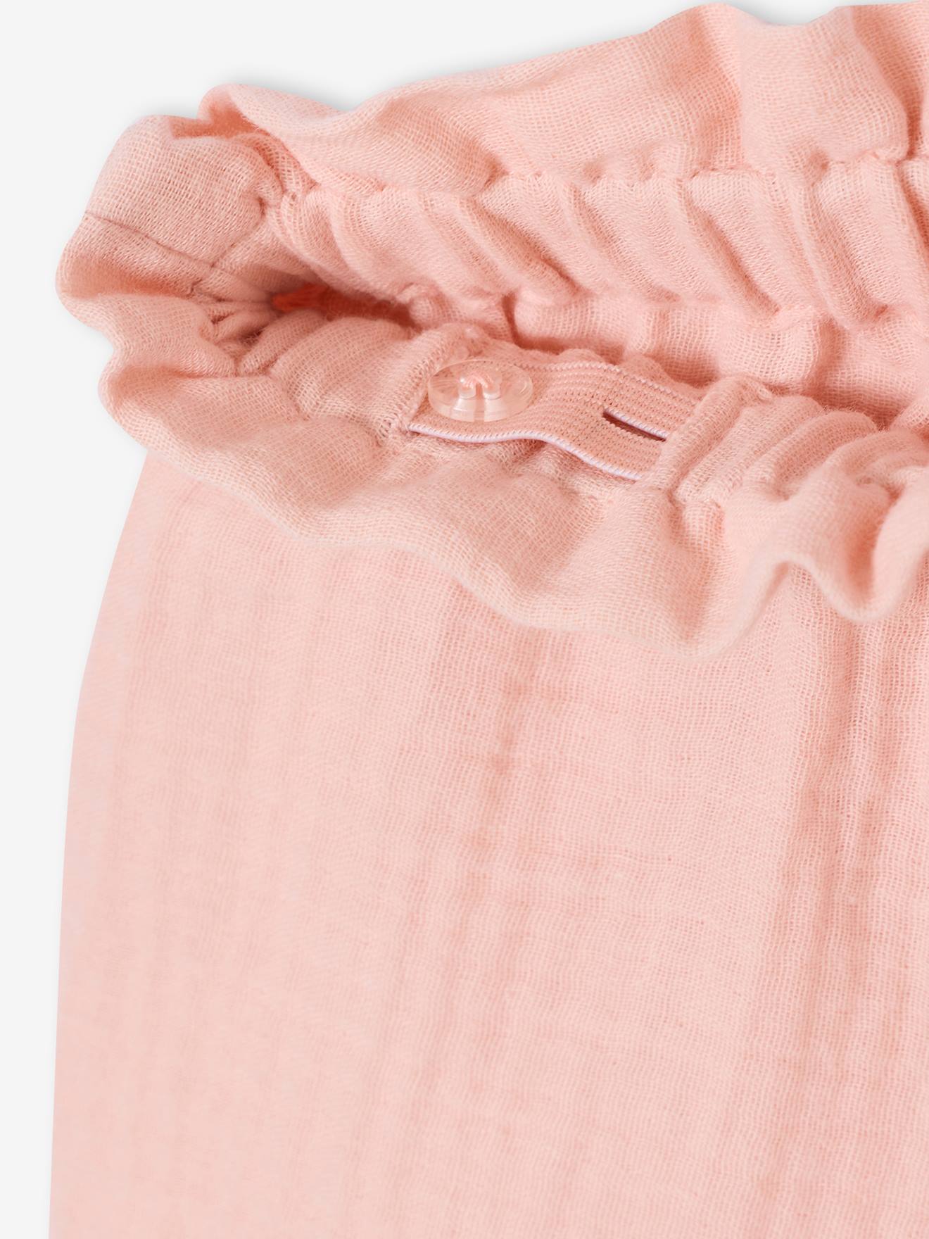 Thumbnail - Shorts Mädchen aus Musselin mit Stoffgürtel hell