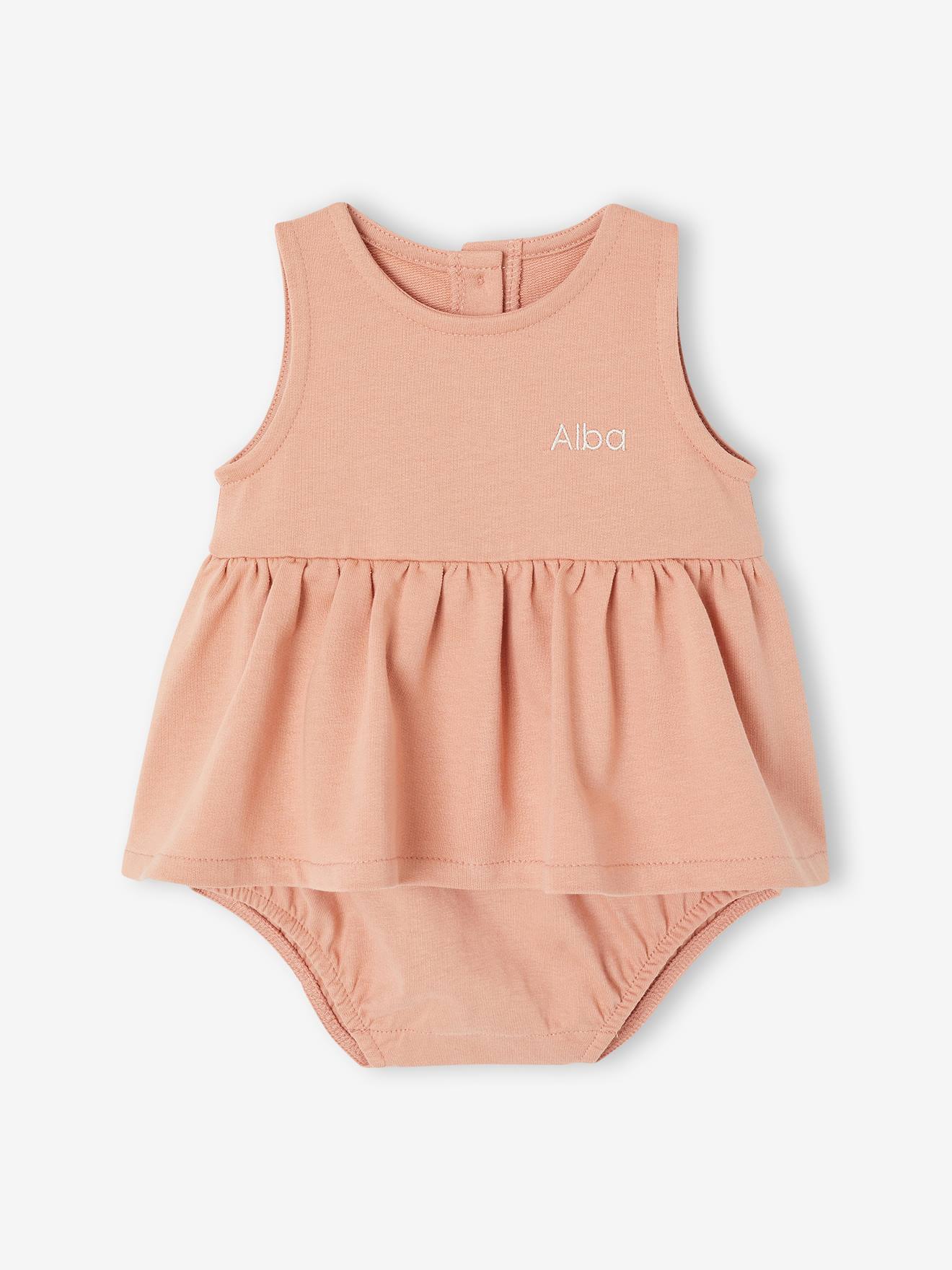 Baby Kleid mit integriertem Body Mädchen personalisierbar