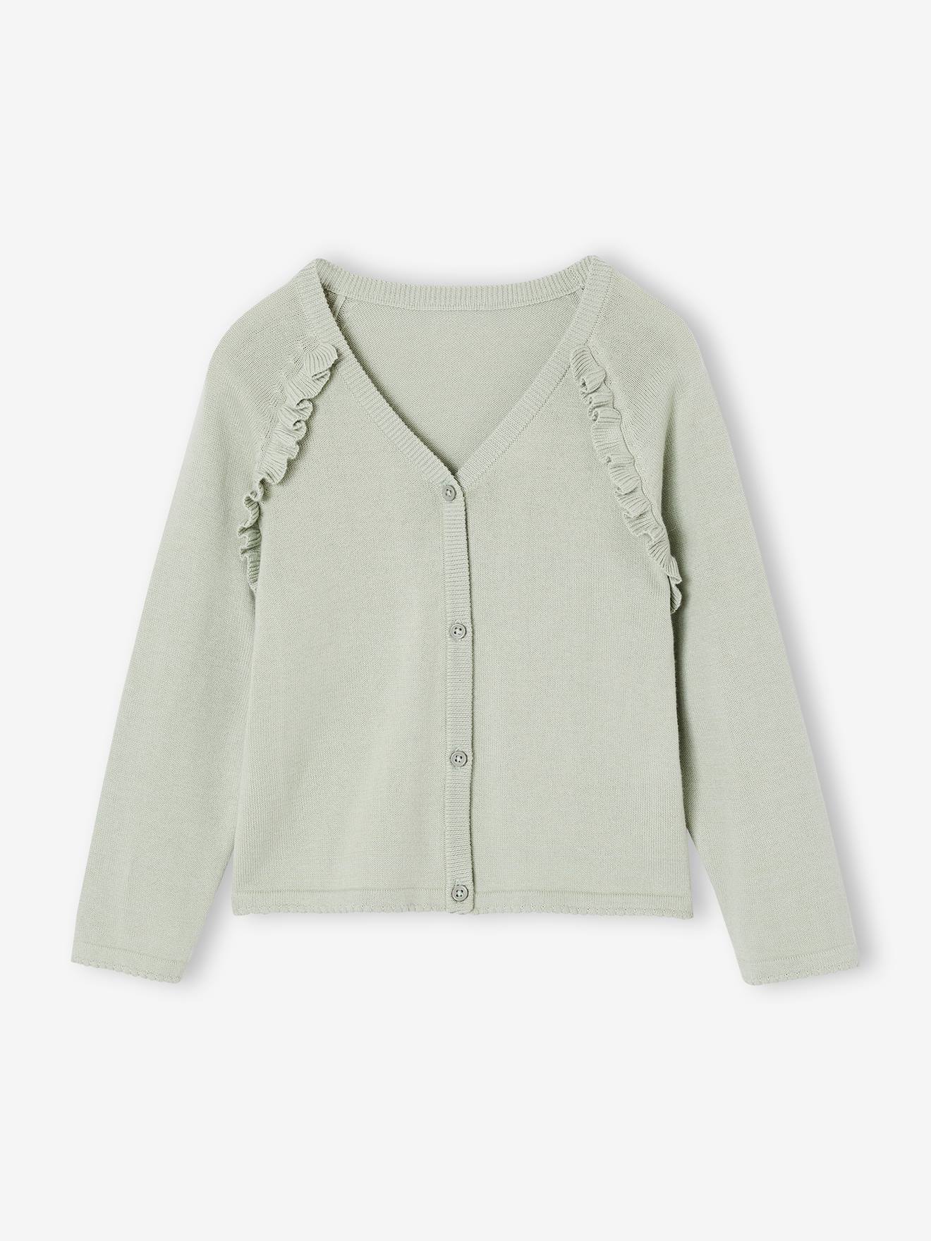 Vertbaudet Festliche Mädchen Strickjacke Grün 146/152