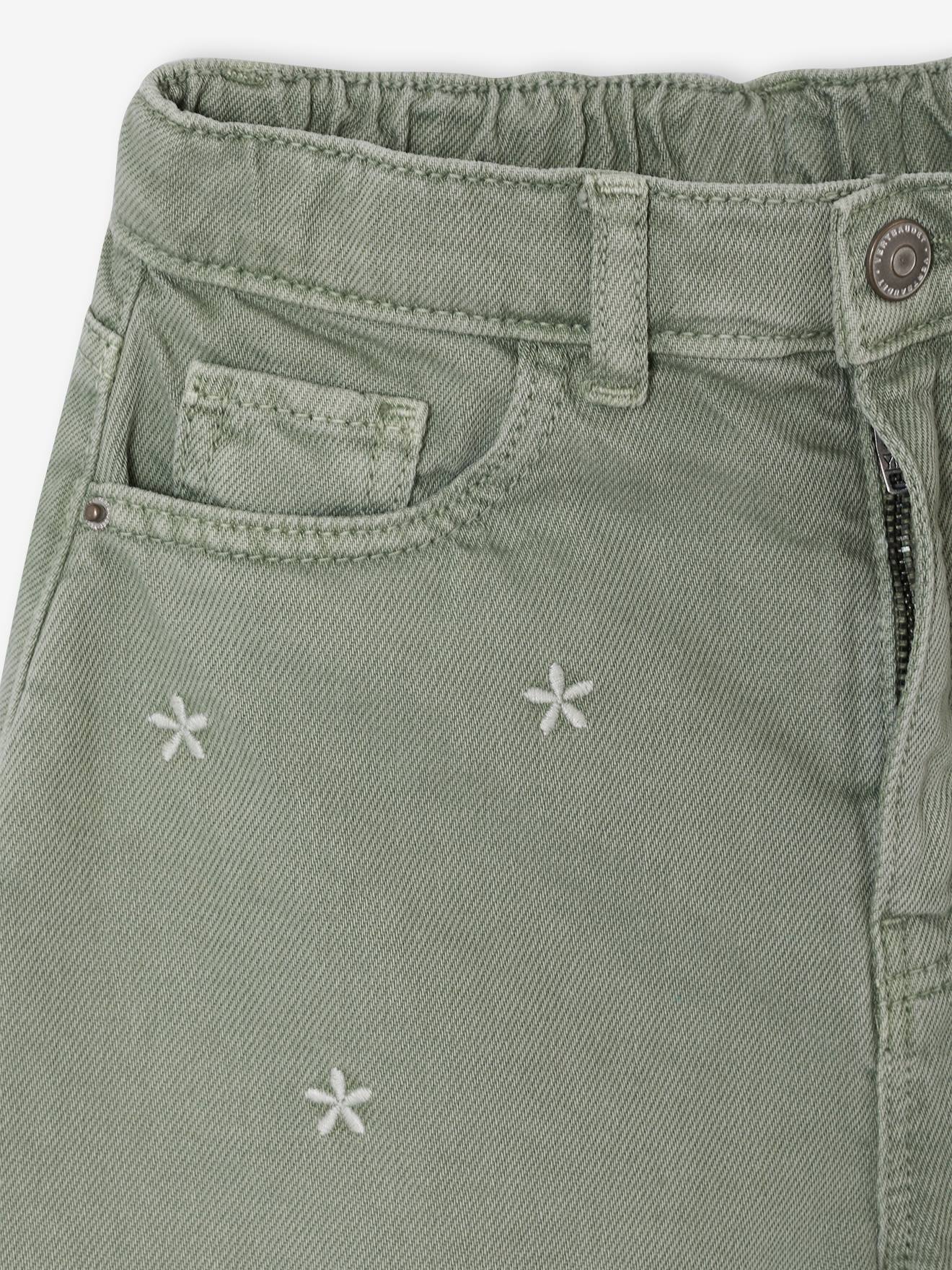 Thumbnail - Shorts mit Stickereien Mädchen salbei