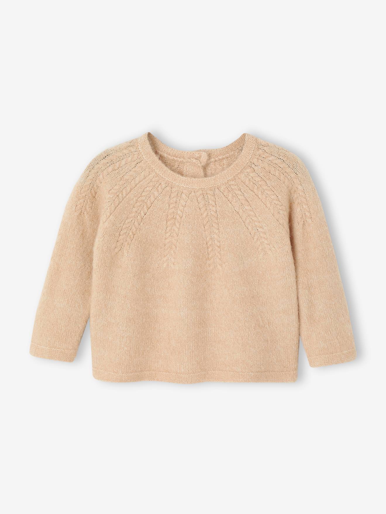 Pullover aus Ajourstrick Mädchen Baby