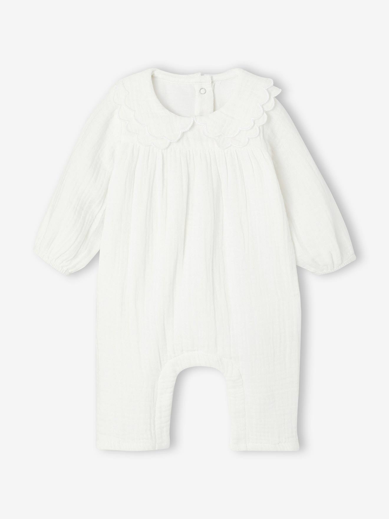 Baby Strampler aus Baumwoll-Musselin
