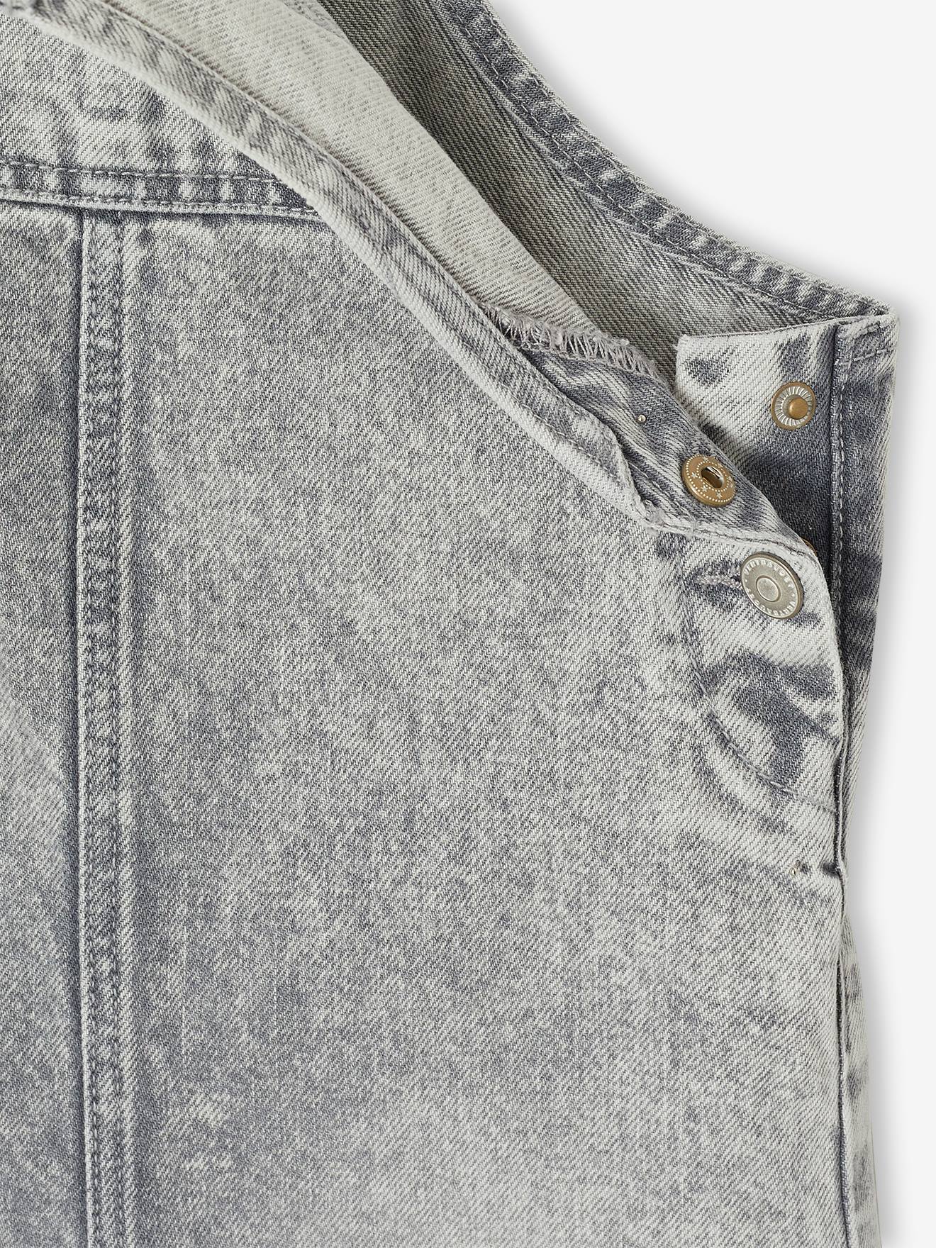 Thumbnail - Mädchen Jeans-Latzhose mit weitem Bein er denim