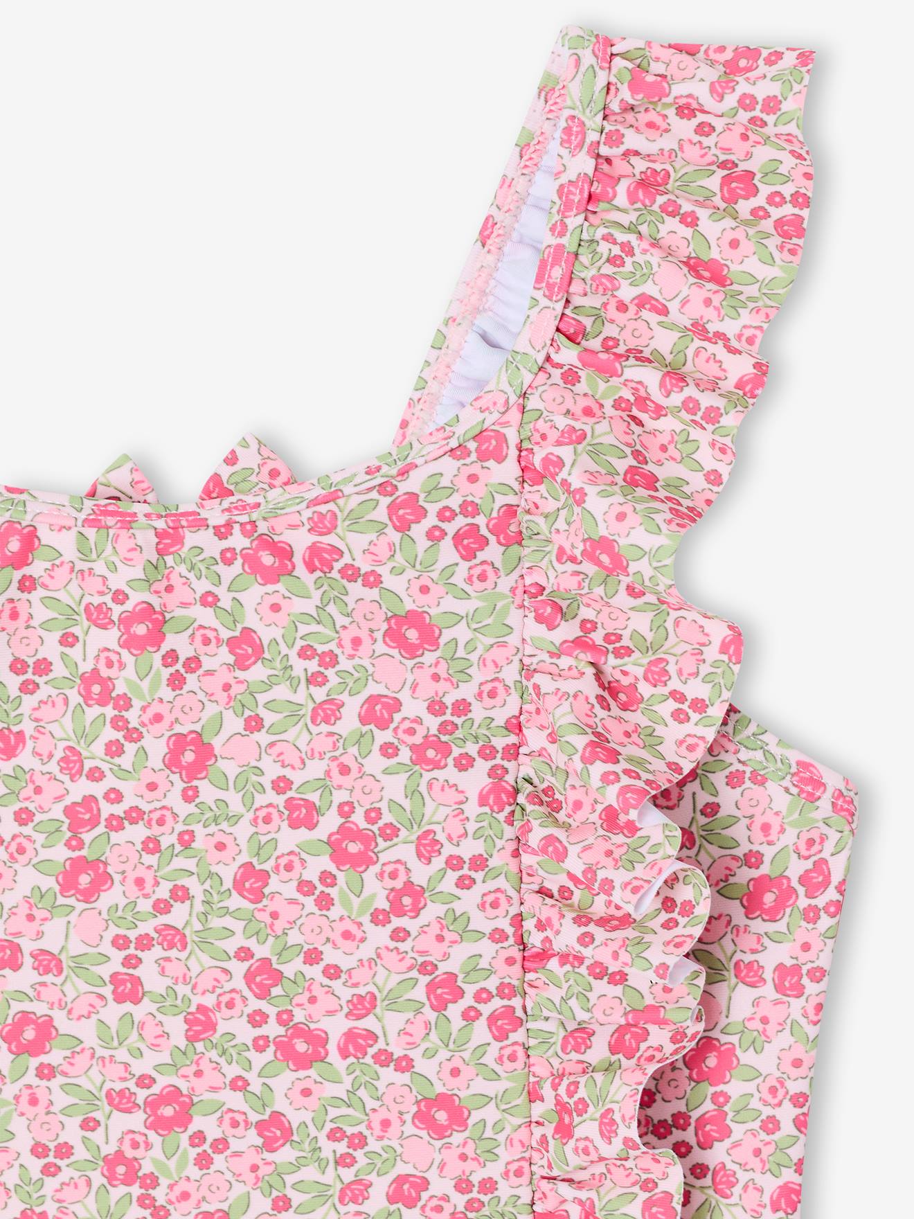 Thumbnail - Badeanzug mit Blumen Mädchen hell