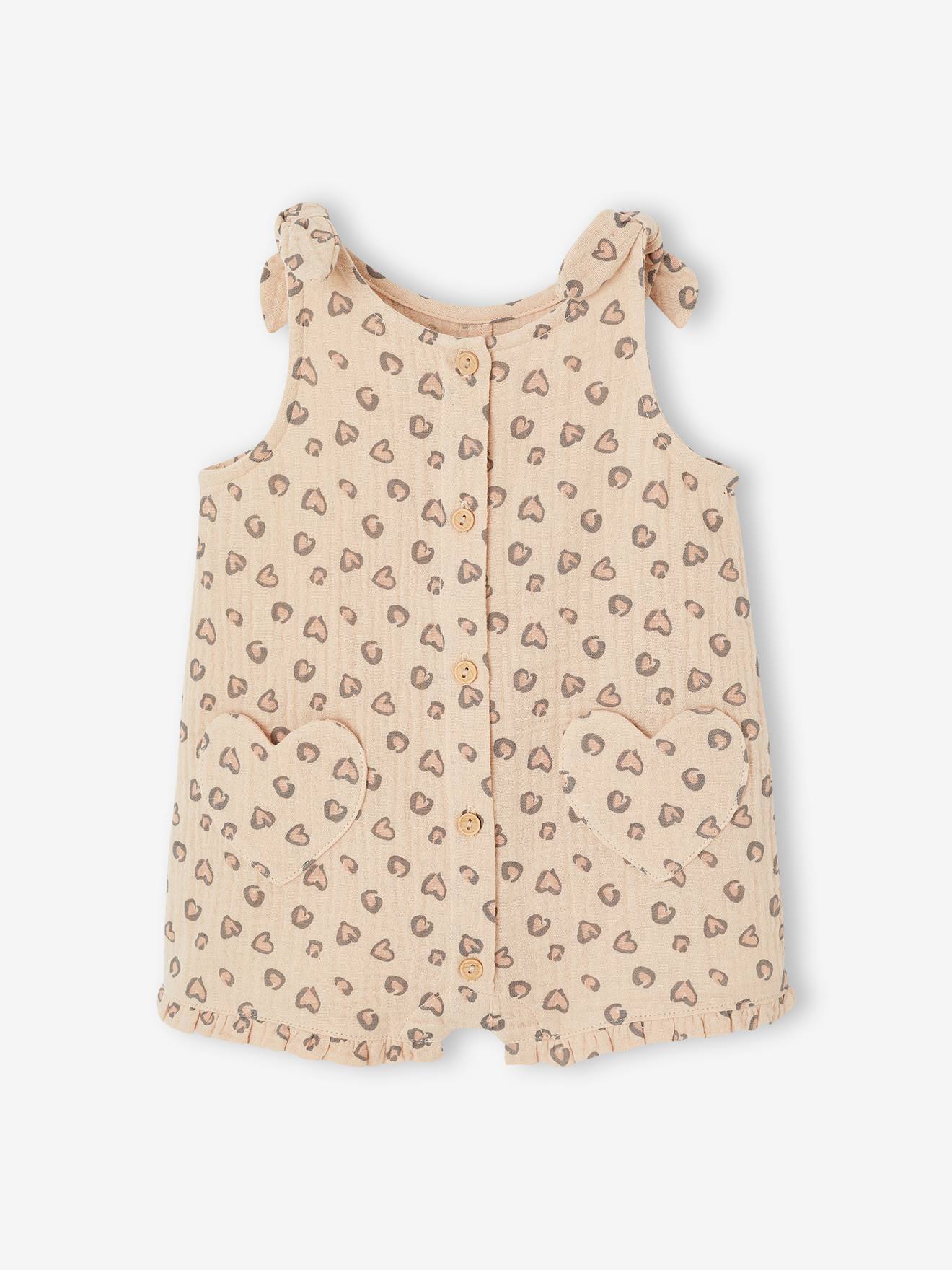 Thumbnail - Bedruckter Kurzoverall Mädchen Baby