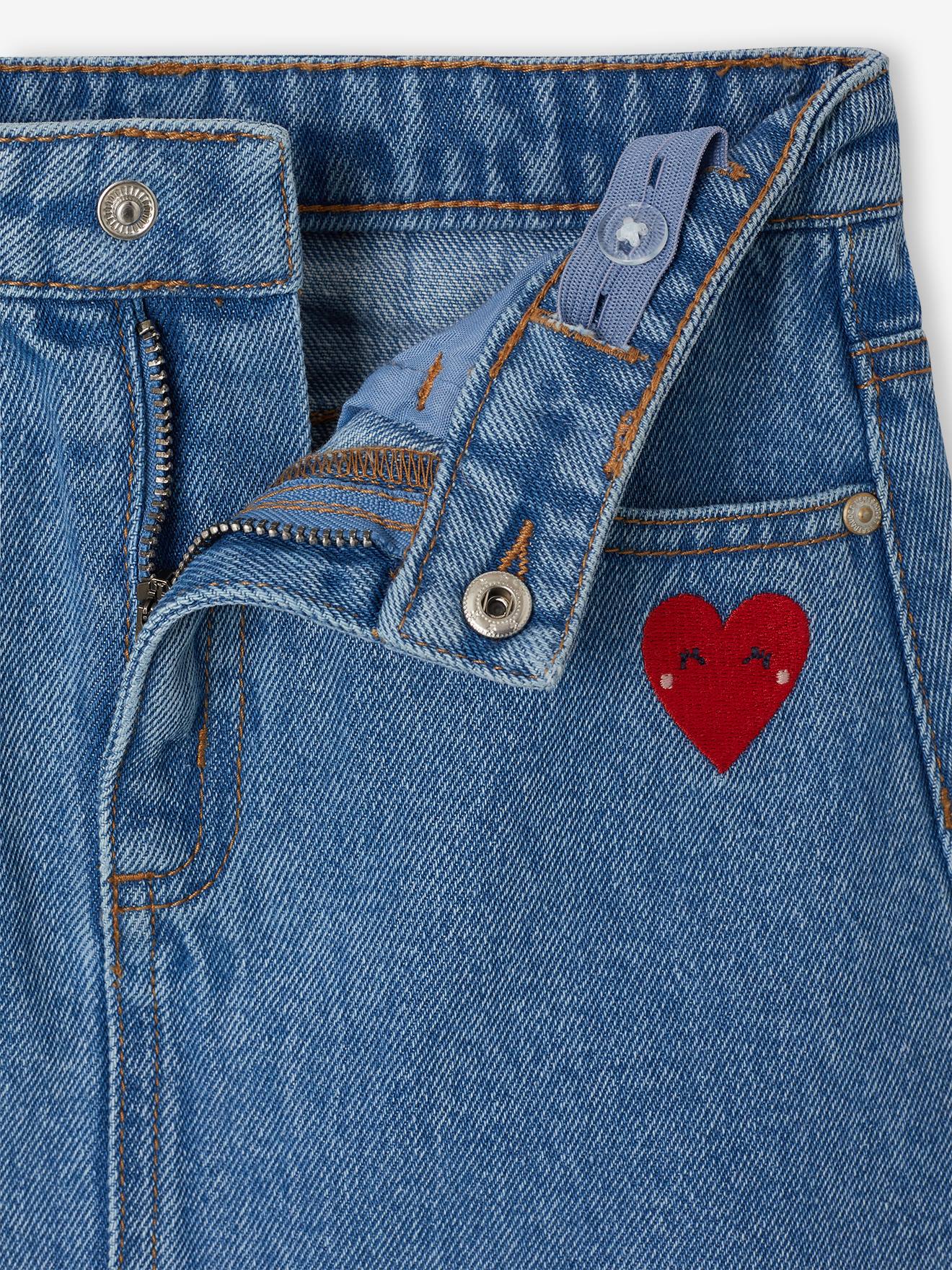 Thumbnail - Jeansrock mit Stickerei LOVE & HERZ Mädchen