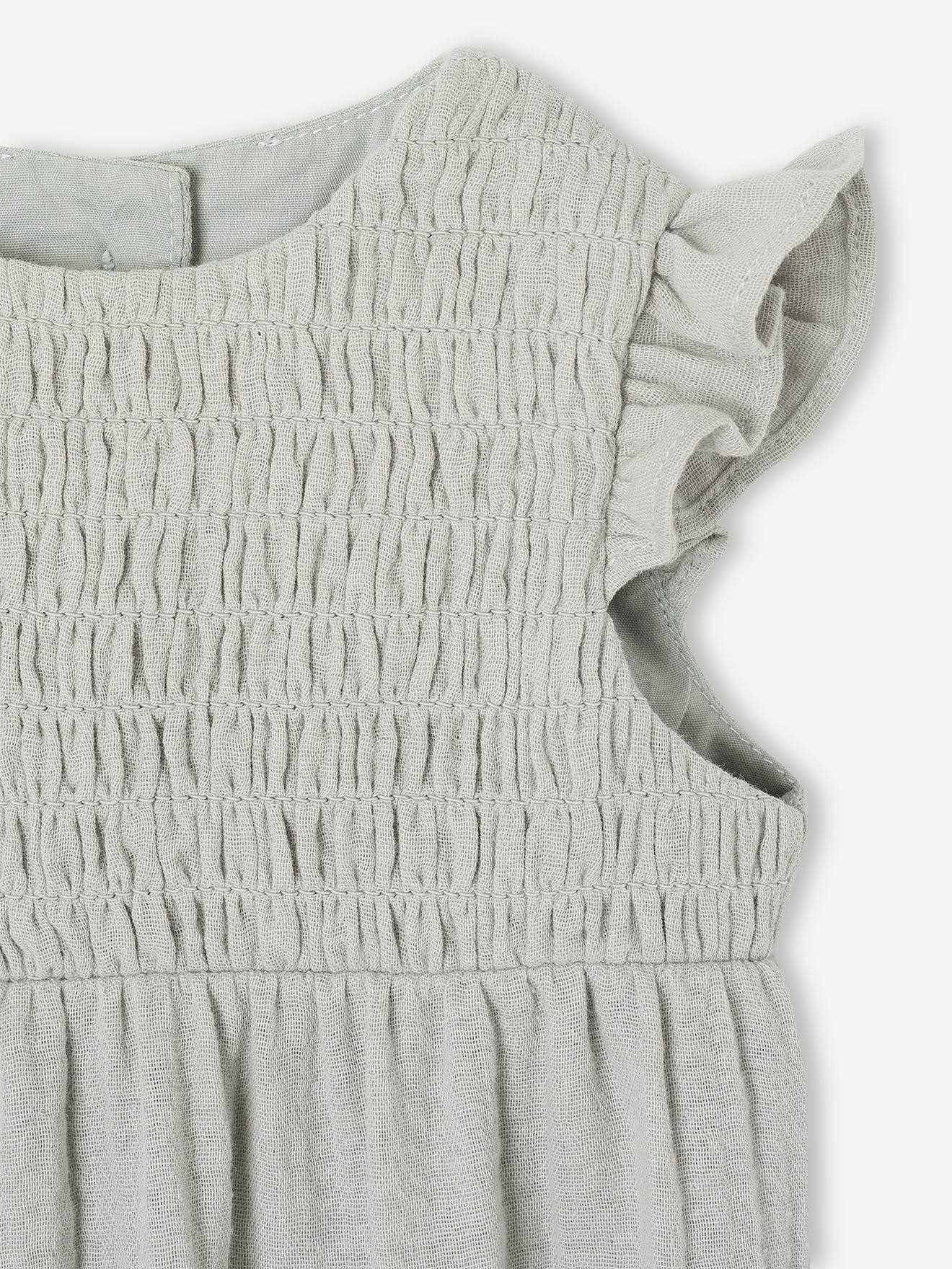 Thumbnail - Kurzoverall aus Musselin Mädchen Baby salbei