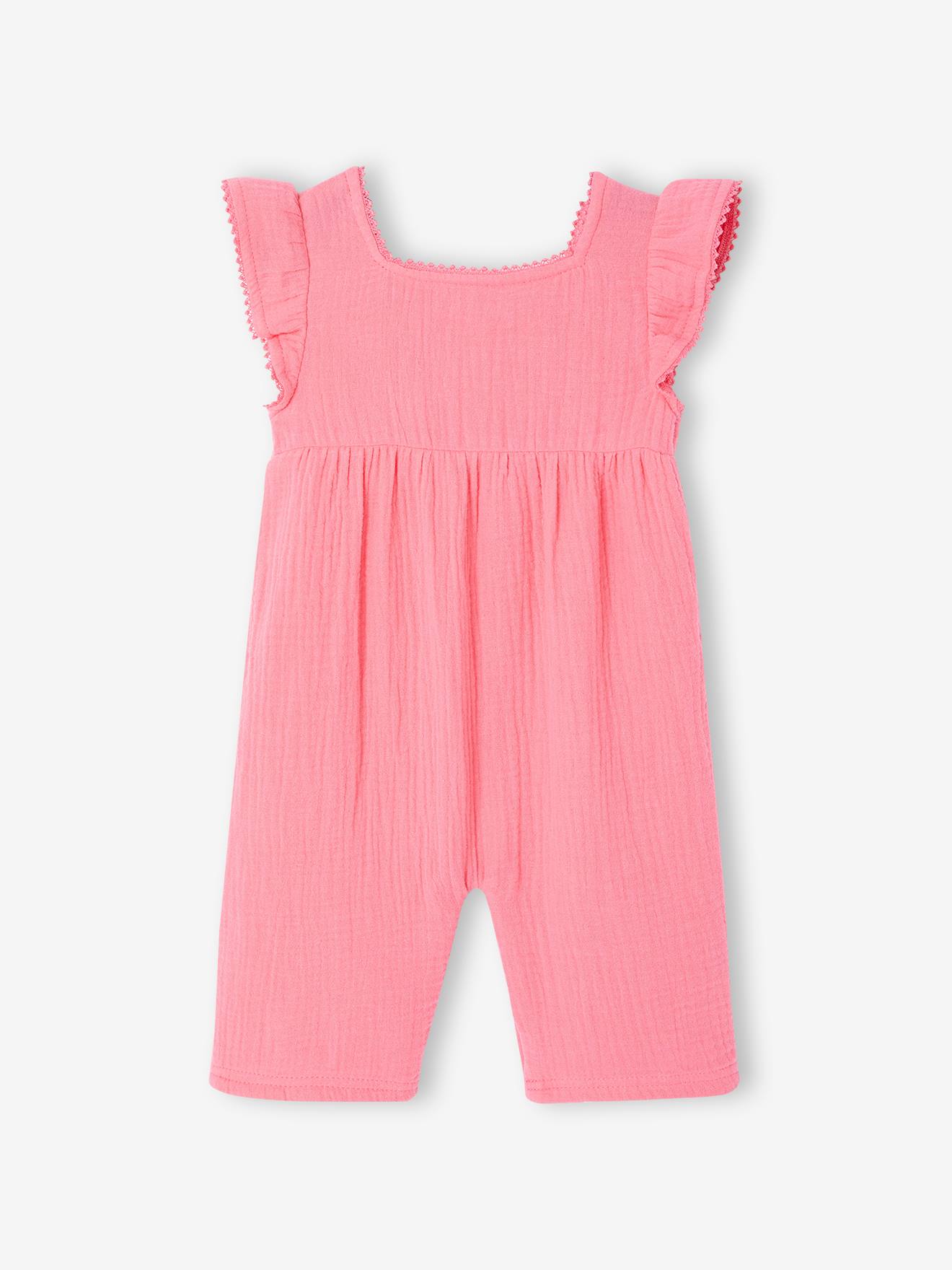 Thumbnail - Overall Baby Mädchen Musselin Volantärmel