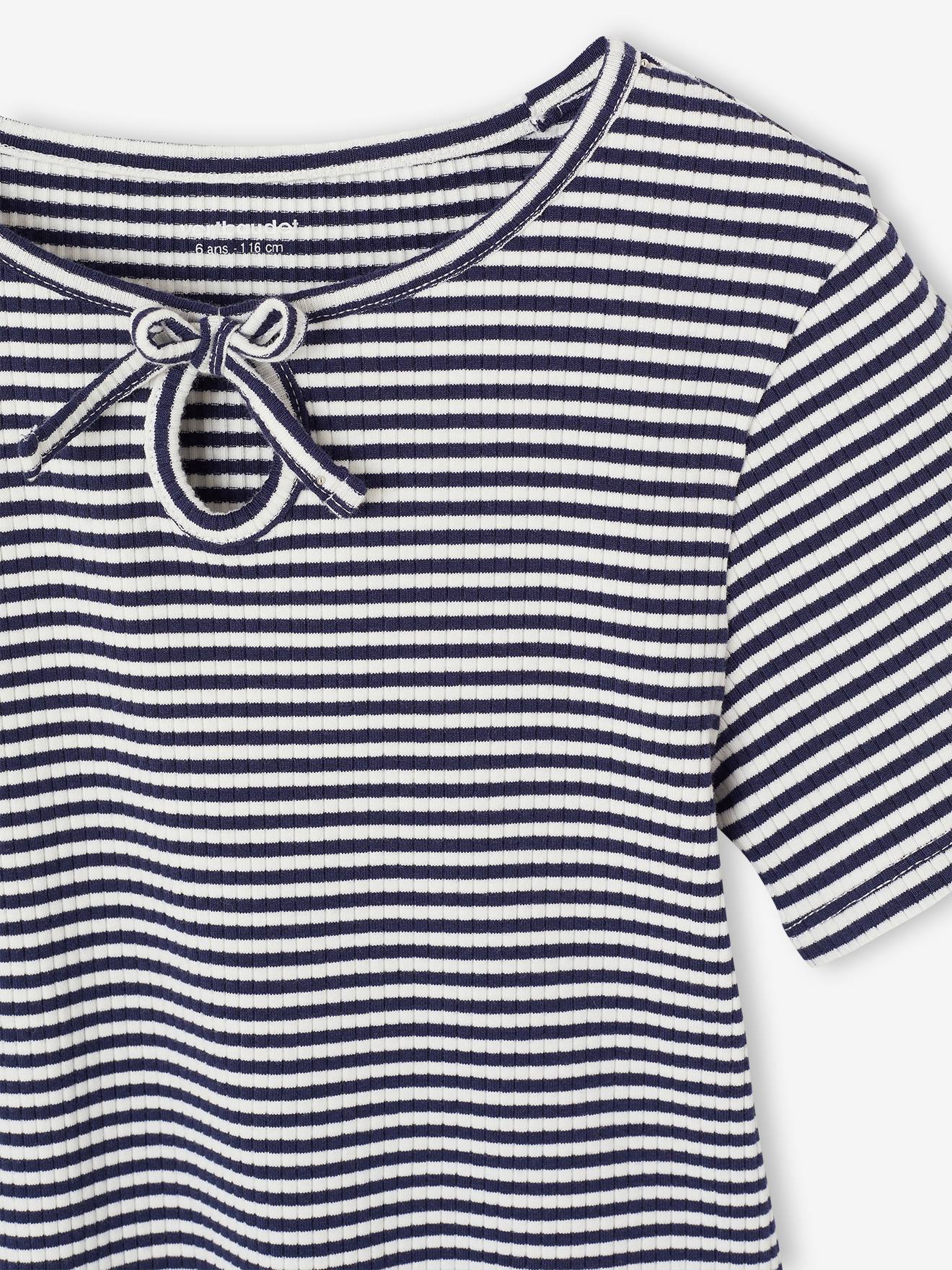 Thumbnail - T?Shirt Mädchen mit Zierschleife am Hals