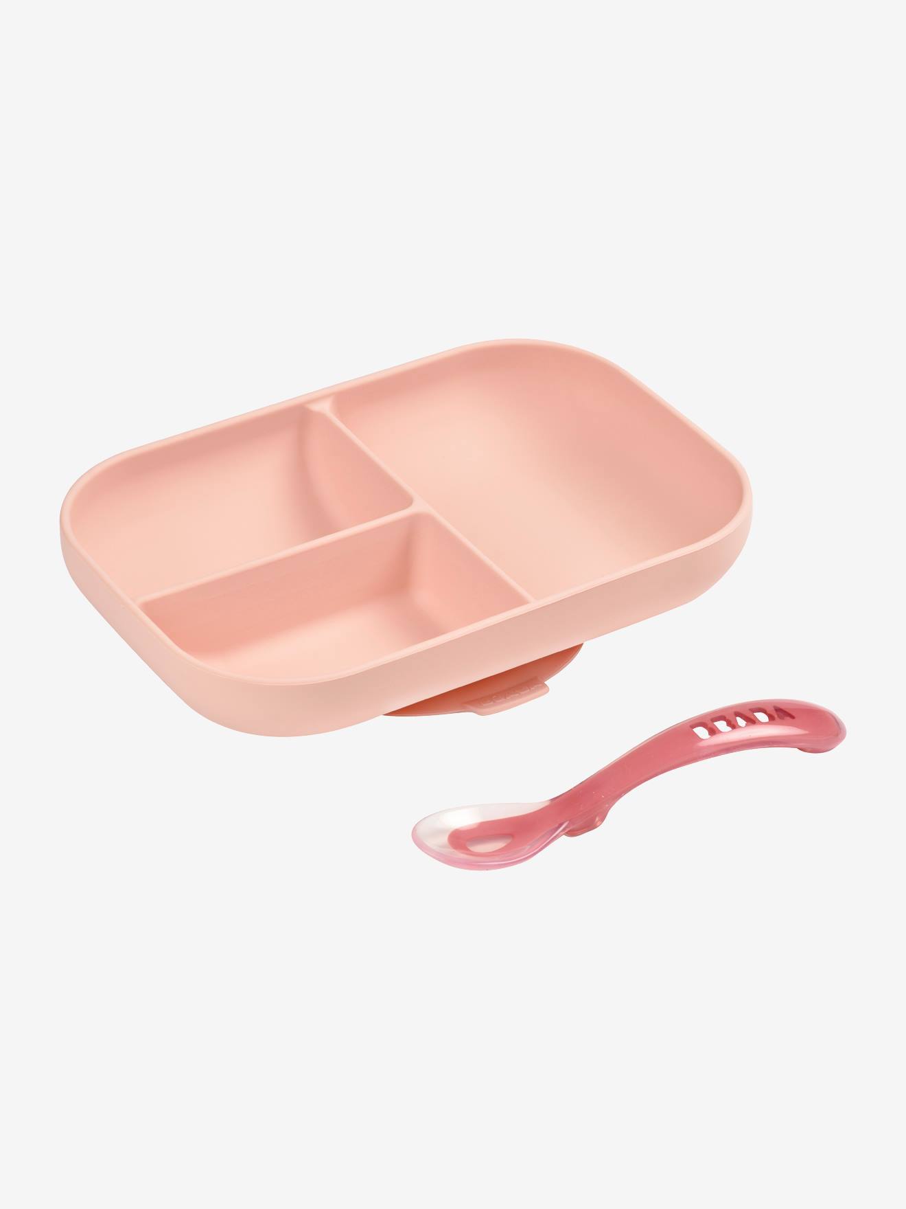 VERTBAUDET Kinder-Esslernteller /„Affe/“ aus Silikon gr/ün ONE SIZE