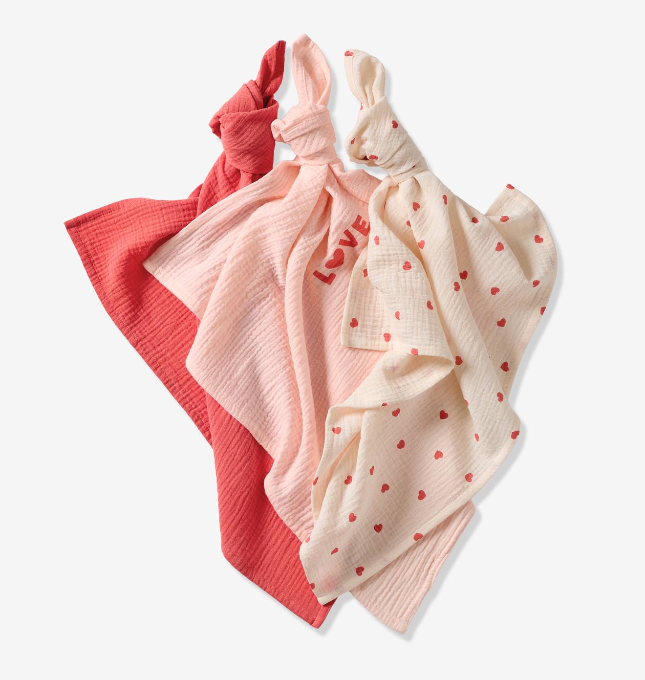 Thumbnail - Wickeltücher Baby 3er-Set MEIN HERZ