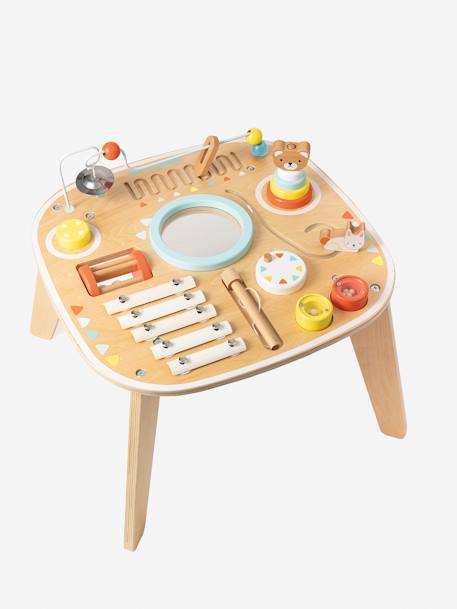 Baby Spieltisch mit Musikinstrumenten, Holz FSC - natur/mehrfarbig+rosa - 4