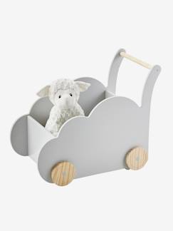 Kinderzimmer-Aufbewahrung-Kinderzimmer Fahrbare Spielzeugkiste „Wolke“