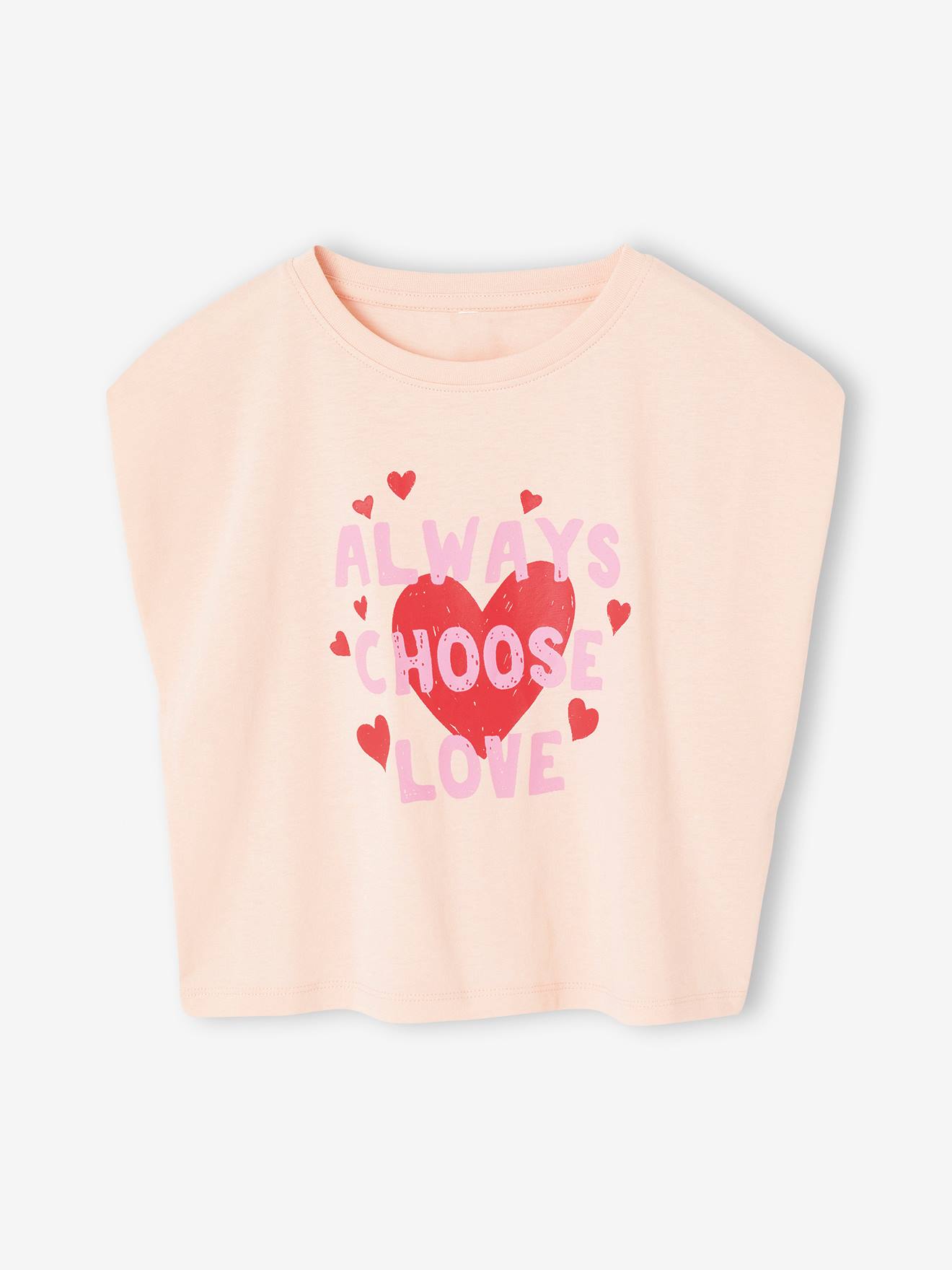 T-Shirt Mädchen mit Schulterpolstern