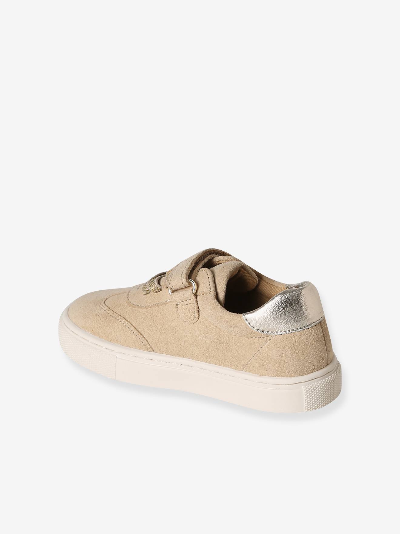 Thumbnail - Ledersneakers mit elastischer Schnürung und Klett Kinder