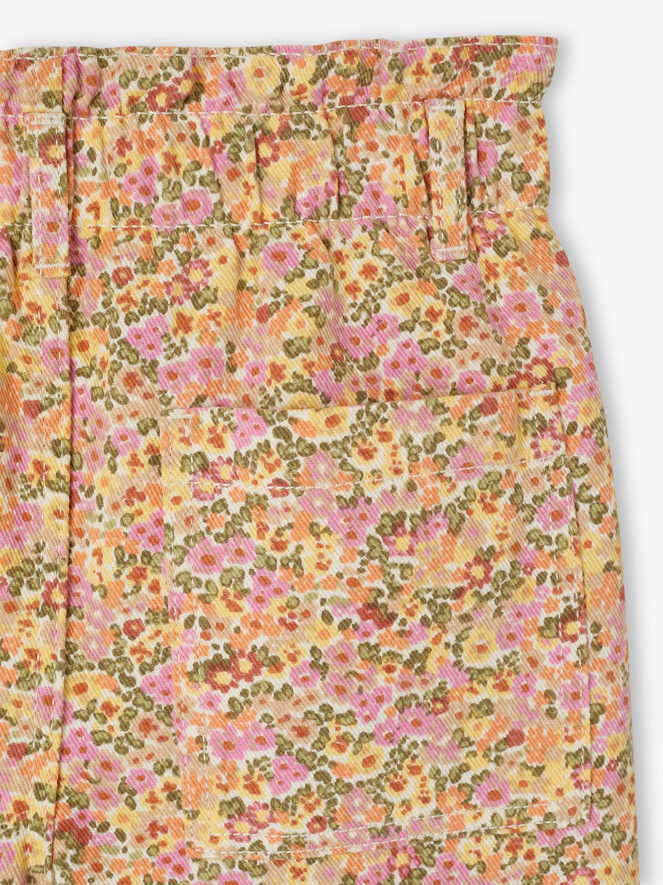 Thumbnail - Weite Mädchen Paperbag-Hose mit Leopardenmuster