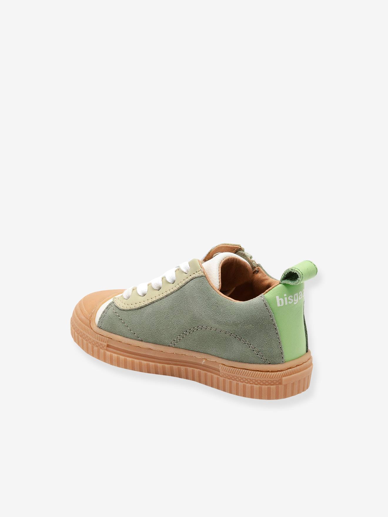 Thumbnail - Sneaker SIA aus Leder mit Reißverschluss Kinder bisgaard salbei