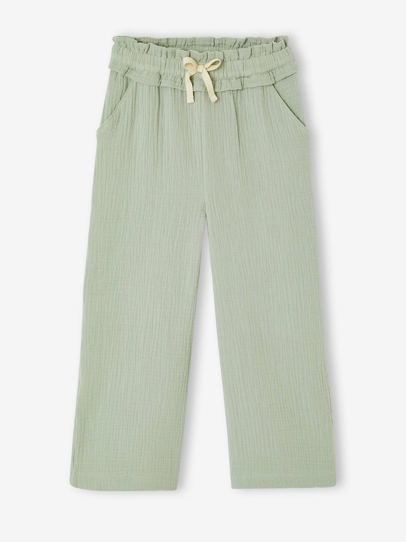 Weite Hose aus Musselin Mädchen