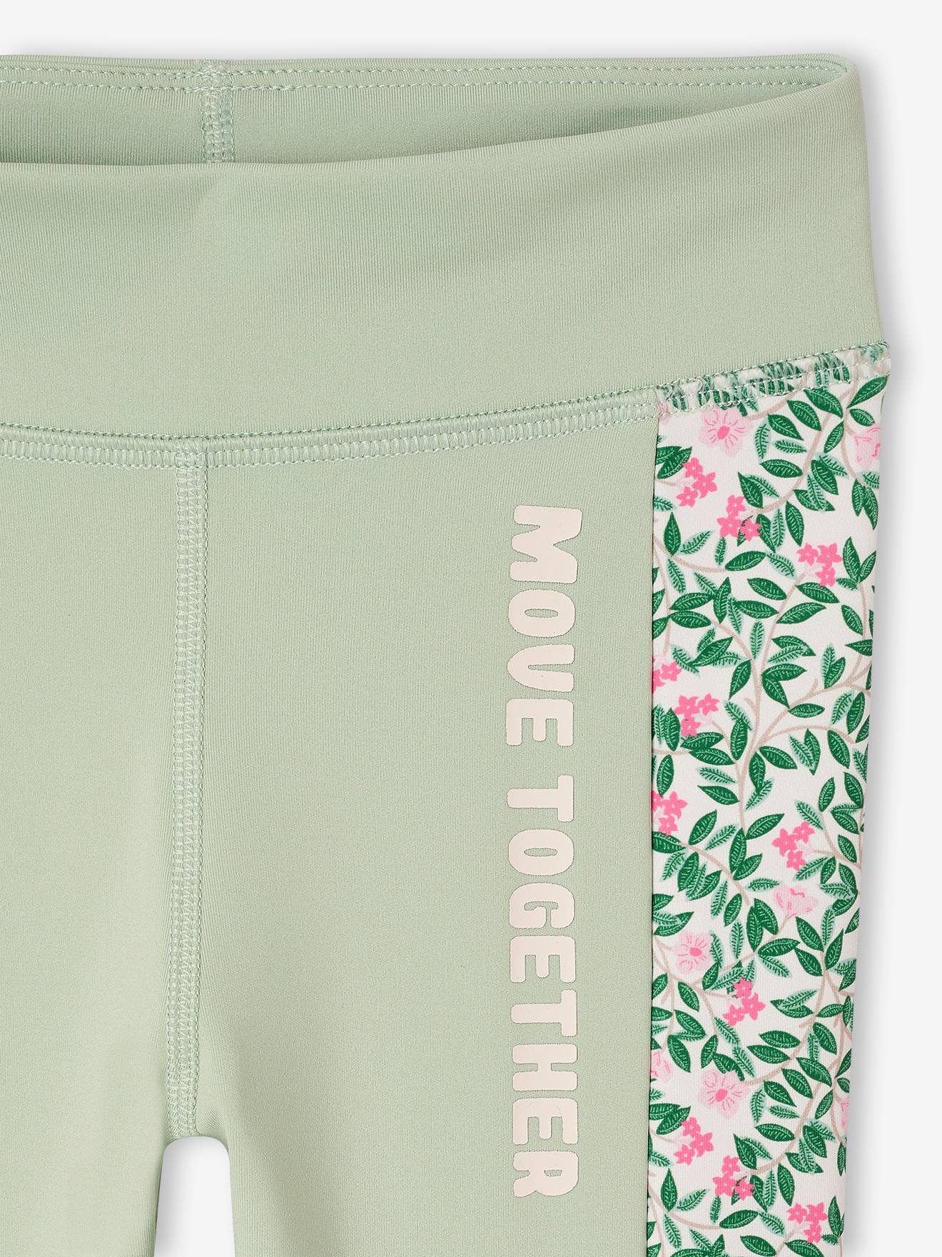 Thumbnail - Sport-Tights Mädchen mit  grafischem Print salbei