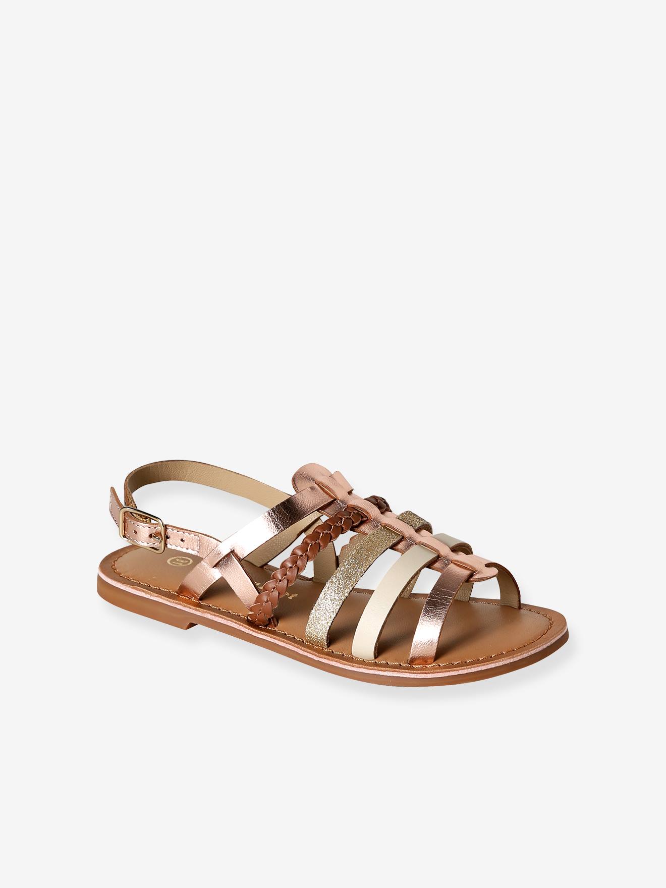 Riemchensandalen aus Leder Mädchen