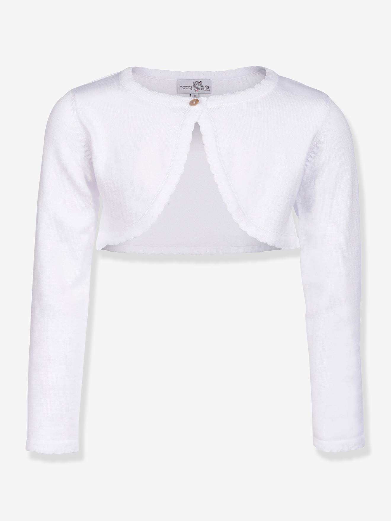 Festlicher Bolero mit Wellensaum Kommunion Mädchen Happy Girls weiß Gr. 116