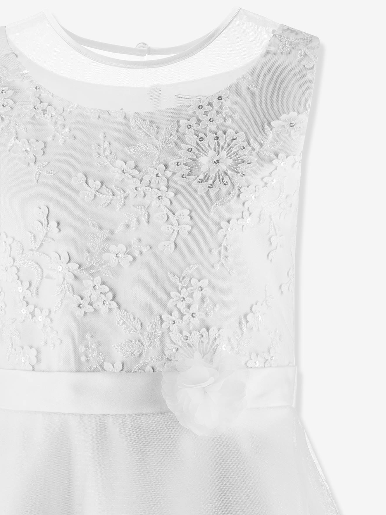 Thumbnail - Kommunionskleid mit Blütenstickerei & Bolero Mädchen Happy Girls