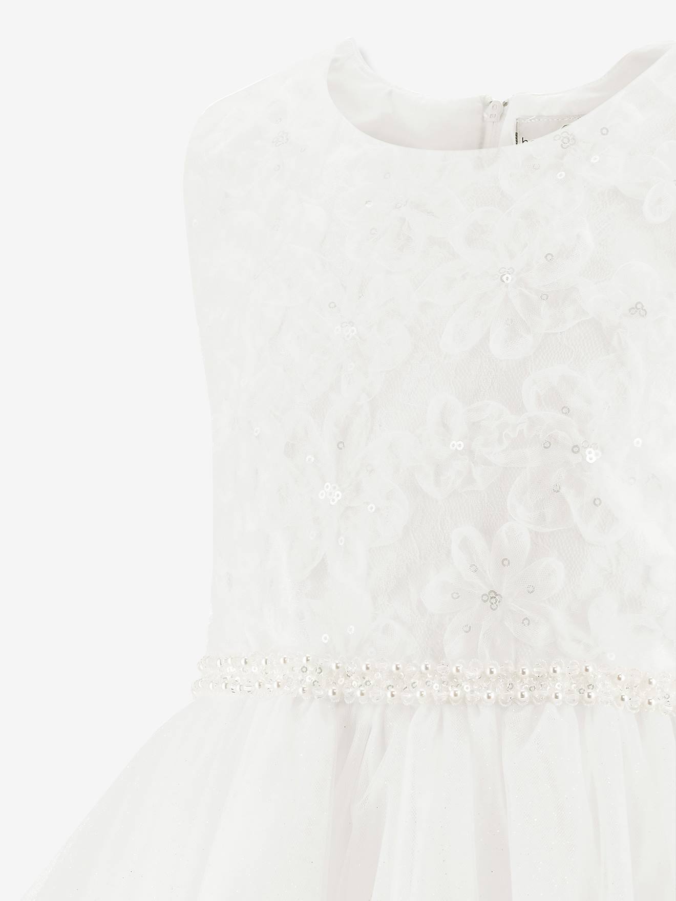 Thumbnail - Kommunionkleid mit Spitze und Blüten Mädchen Happy Girls