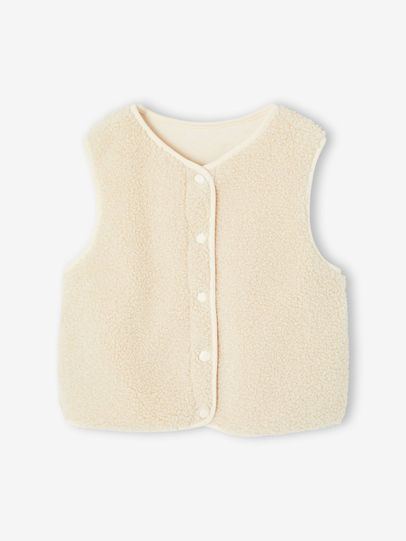 Thumbnail - Mädchen Teddyfleece-Weste mit Leopardenmuster