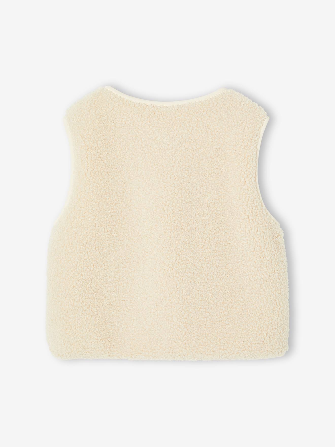 Thumbnail - Mädchen Teddyfleece-Weste mit Leopardenmuster