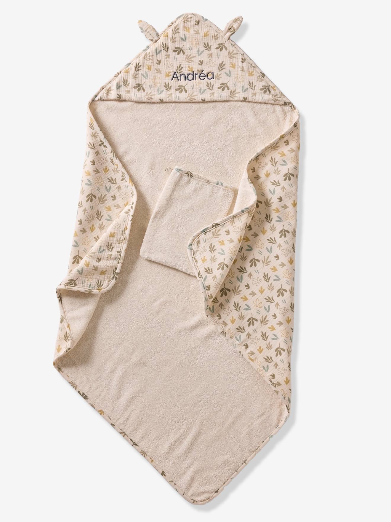 Thumbnail - Set aus Musselin-Badecape & Waschhandschuh Baby BAYOU