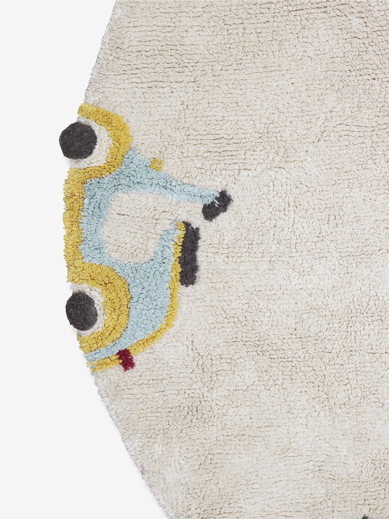 Thumbnail - Runder Teppich mit Fahrzeugmotiven waschbar für Kinderzimmer LORENA CANALS